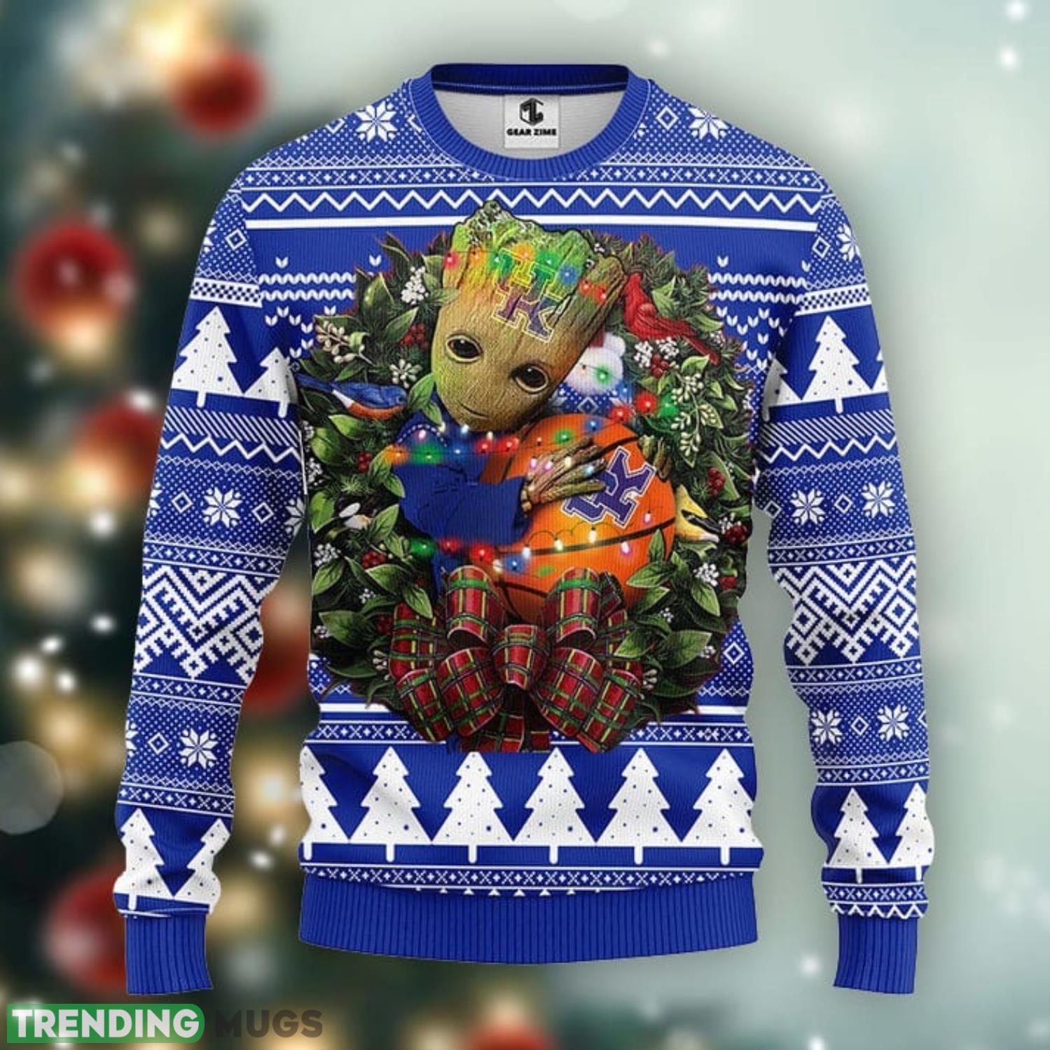 Kentucky Wildcats Groot Hug Christmas Ugly Sweater 3D Christmas Xmas Sweater Product Photo 1 Kentucky Wildcats Groot Hug Christmas Ugly Sweater 3D Christmas Xmas Sweater Product Photo 1