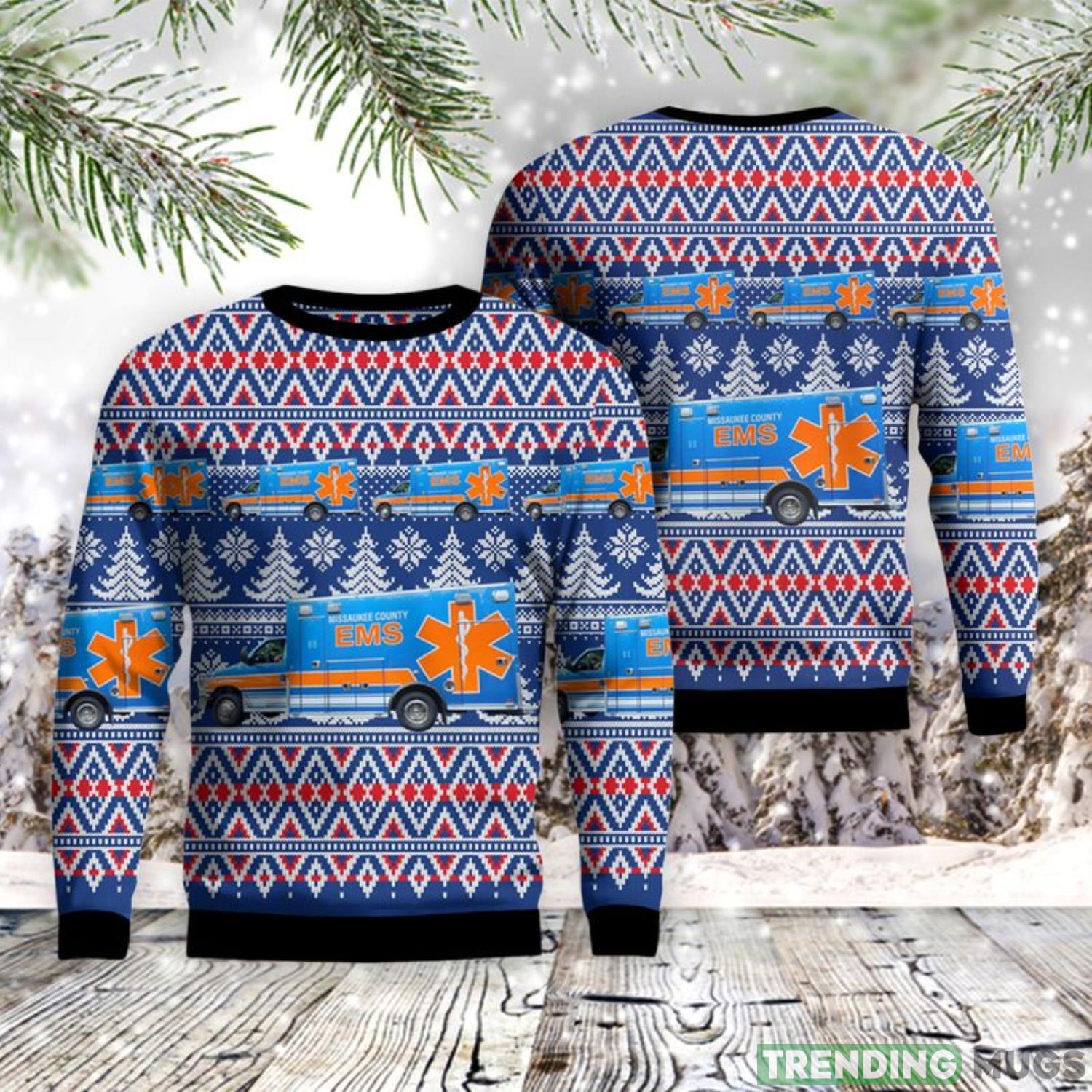 Lake City, Michigan, Missaukee County EMS AOP Ugly Sweater Men And Women Christmas Gift Product Photo 1 Lake City, Michigan, Missaukee County EMS AOP Ugly Sweater Men And Women Christmas Gift Product Photo 1