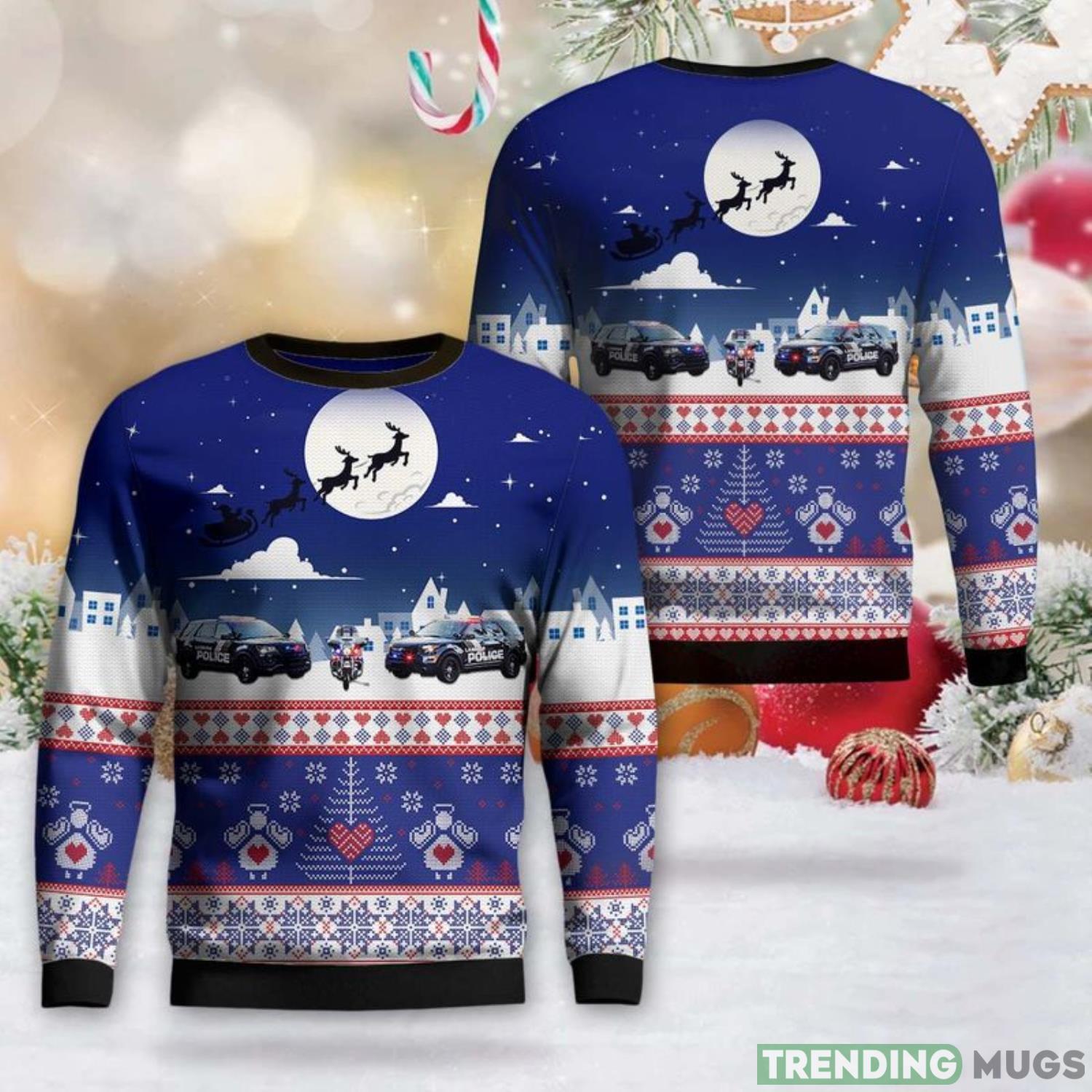 Lansing, Michigan, Lansing Police Department AOP Ugly Sweater Men And Women Christmas Gift Product Photo 1 Lansing, Michigan, Lansing Police Department AOP Ugly Sweater Men And Women Christmas Gift Product Photo 1