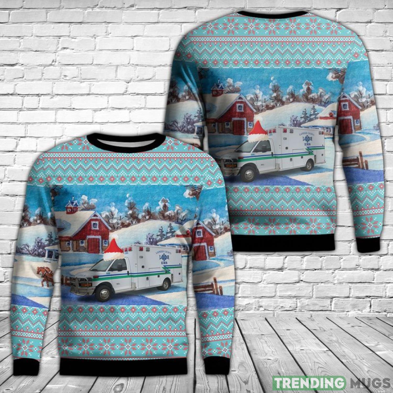 Lapeer, Michigan, Lapeer County EMS AOP Ugly Sweater Men And Women Christmas Gift Product Photo 1 Lapeer, Michigan, Lapeer County EMS AOP Ugly Sweater Men And Women Christmas Gift Product Photo 1