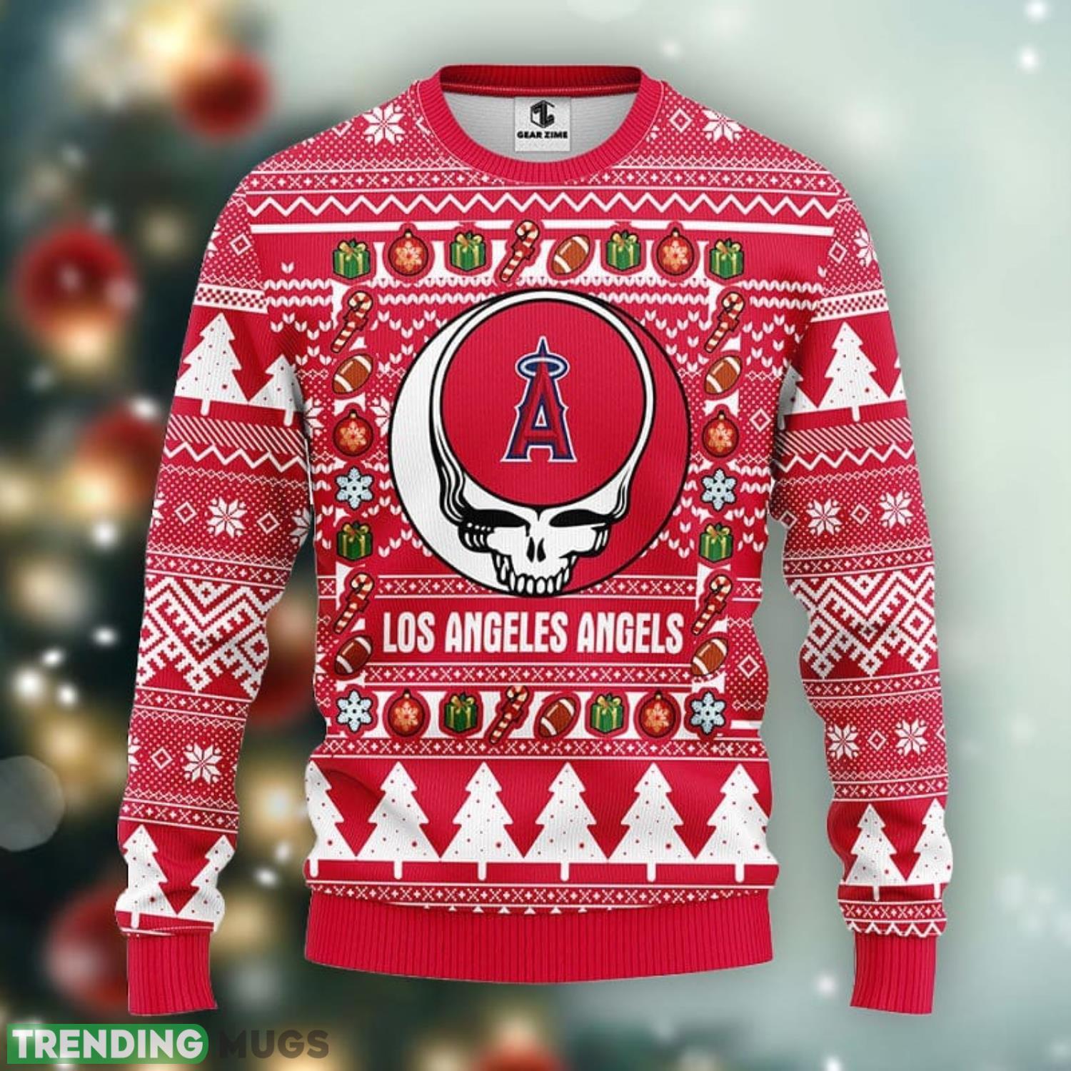 Los Angeles Angels Grateful Dead Ugly Christmas Sweater Warm Gift For Christmas Product Photo 1 Los Angeles Angels Grateful Dead Ugly Christmas Sweater Warm Gift For Christmas Product Photo 1