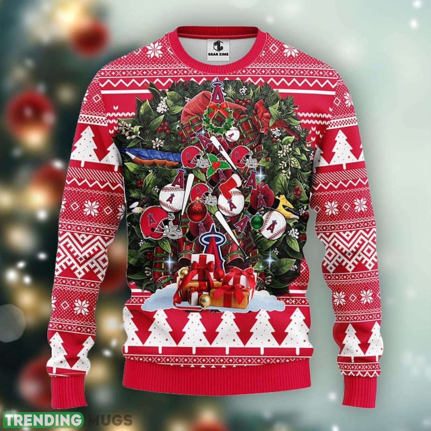 Los Angeles Angels Tree Ugly Christmas Sweater Warm Gift For Christmas Product Photo 1 Los Angeles Angels Tree Ugly Christmas Sweater Warm Gift For Christmas Product Photo 1