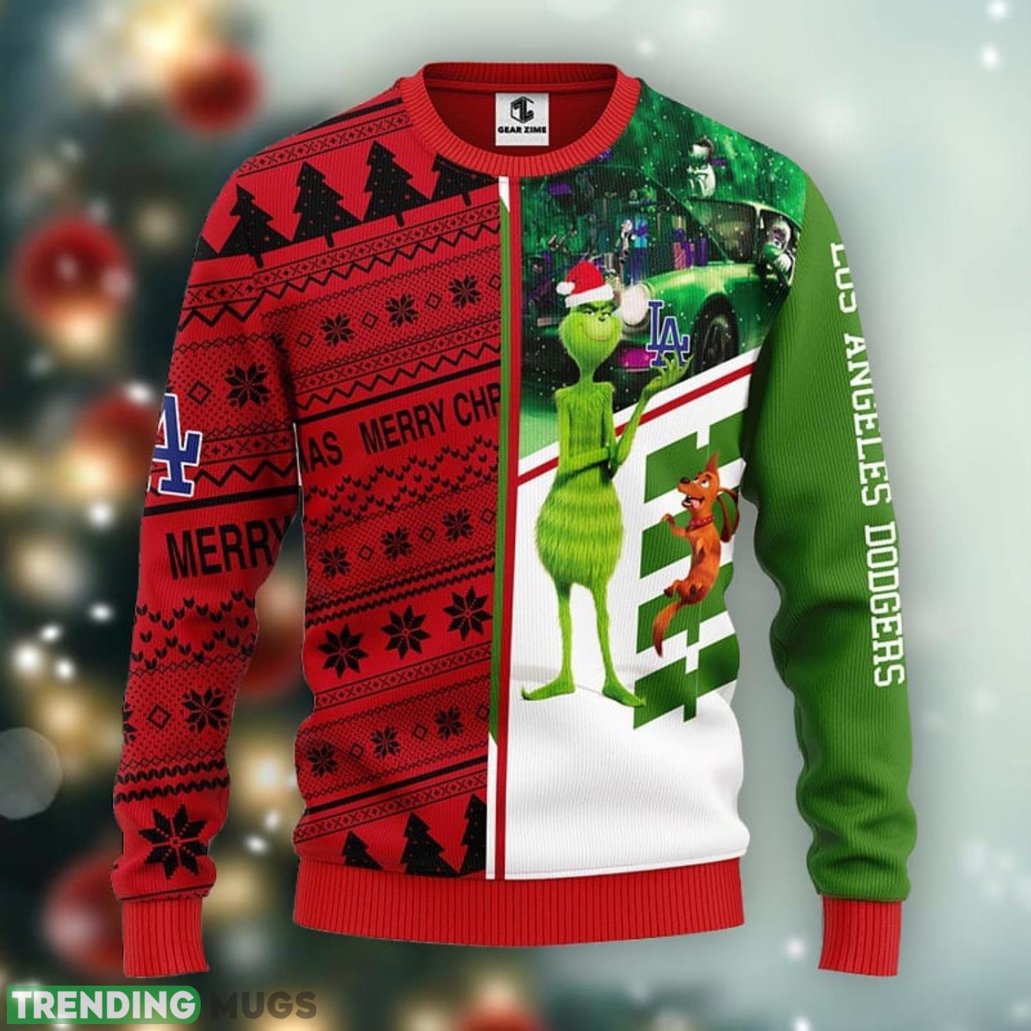 Los Angeles Dodgers Grinch & Scooby-doo Christmas Ugly Sweater 3D Christmas Xmas Sweater Product Photo 1 Los Angeles Dodgers Grinch & Scooby-doo Christmas Ugly Sweater 3D Christmas Xmas Sweater Product Photo 1