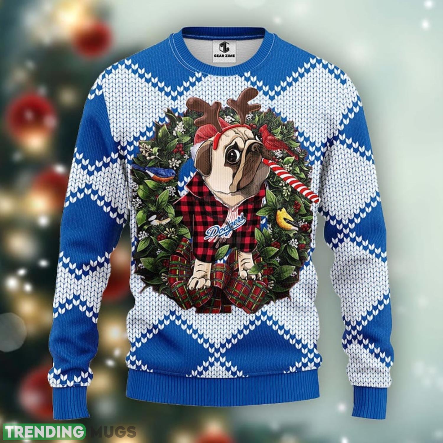 Los Angeles Dodgers Pub Dog Christmas Ugly Sweater 3D Christmas Xmas Sweater Product Photo 1 Los Angeles Dodgers Pub Dog Christmas Ugly Sweater 3D Christmas Xmas Sweater Product Photo 1