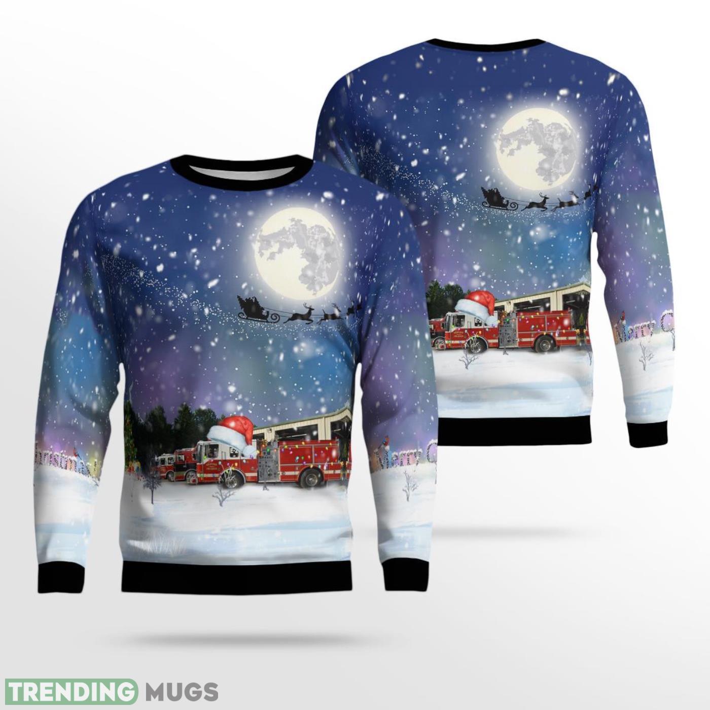Madison, Wisconsin, City of Madison Fire Department Moon Christmas Ugly Sweater Product Photo 1 Madison, Wisconsin, City of Madison Fire Department Moon Christmas Ugly Sweater Product Photo 1