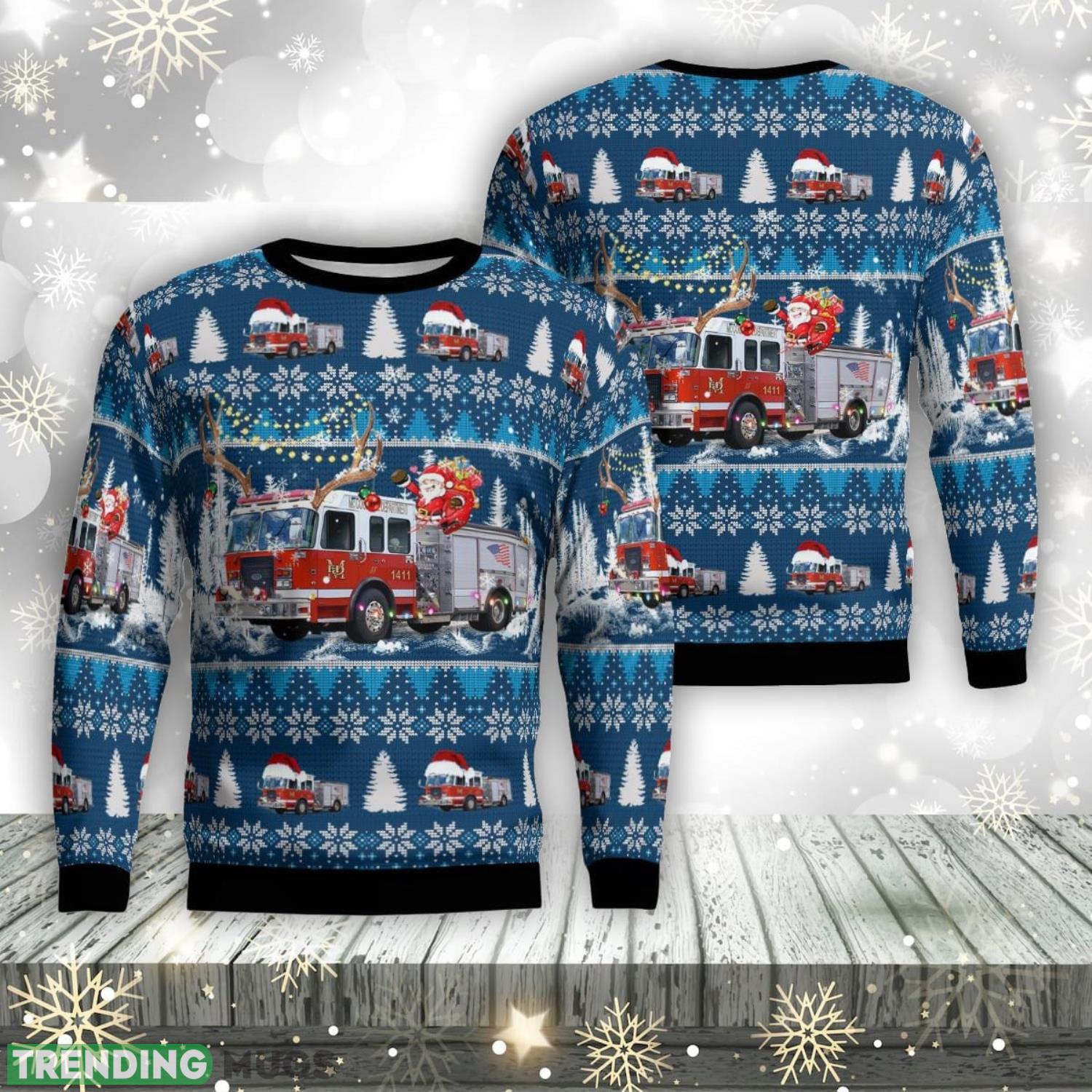 Mccook, Illinois, McCook Fire Department AOP Ugly Sweater Gift For Christmas Product Photo 1 Mccook, Illinois, McCook Fire Department AOP Ugly Sweater Gift For Christmas Product Photo 1