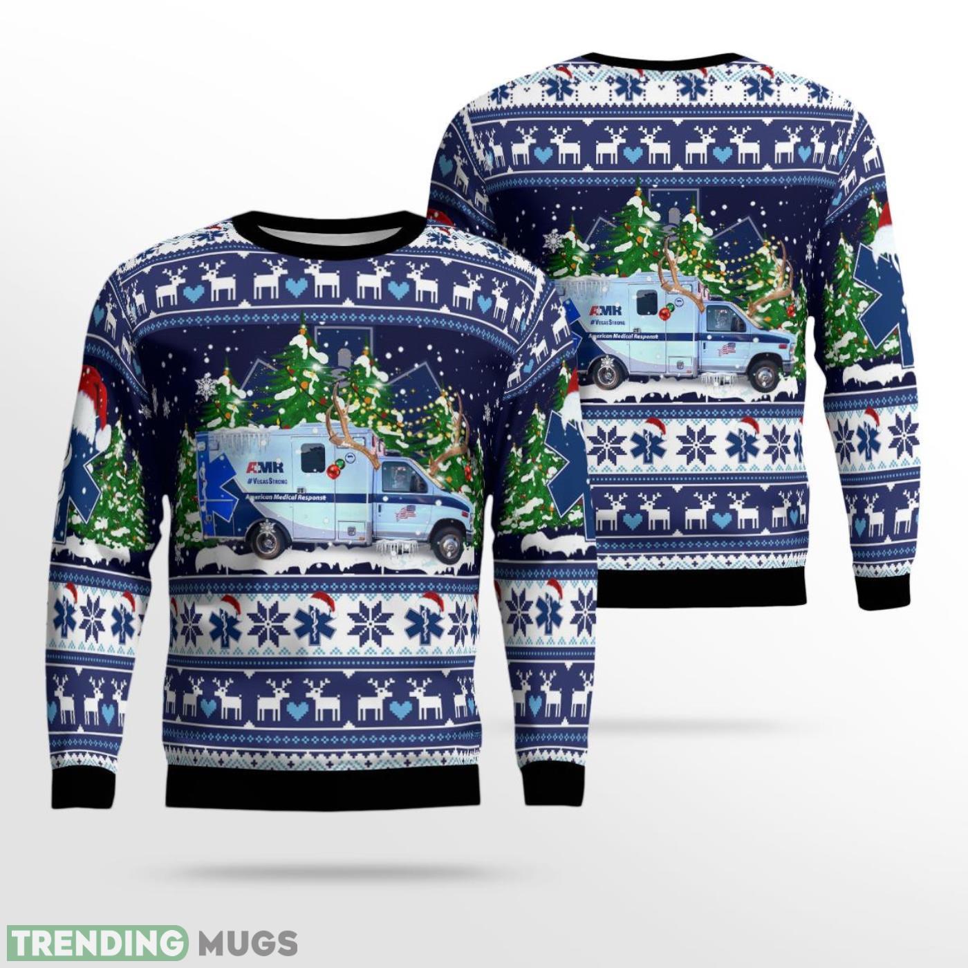 MedicWest Ambulance - Las Vegas, Nevada Christmas AOP Ugly Sweater Product Photo 1 MedicWest Ambulance - Las Vegas, Nevada Christmas AOP Ugly Sweater Product Photo 1