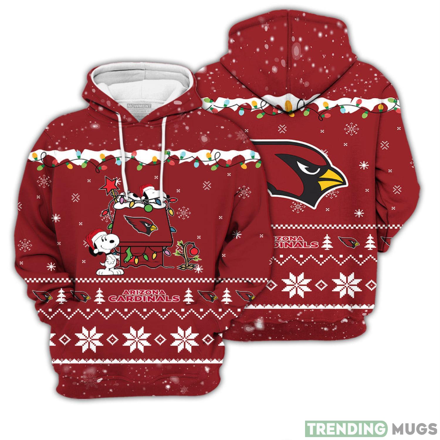 Merry Christmas Season Arizona Cardinals Snoopy 3D Hoodie Christmas Gift Product Photo 1 Merry Christmas Season Arizona Cardinals Snoopy 3D Hoodie Christmas Gift Product Photo 1