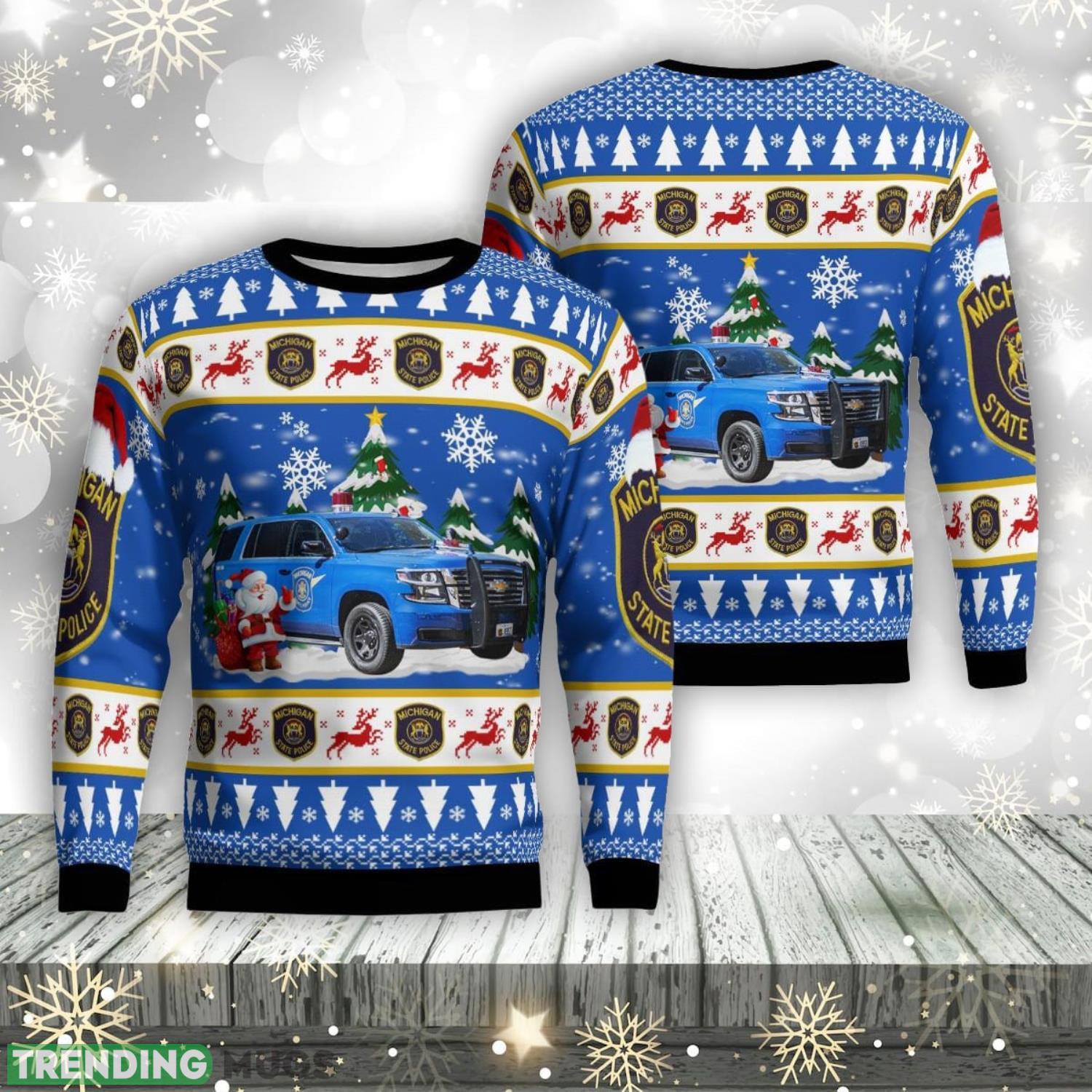 Michigan State Police 2020 Chevy Tahoe K953 Christmas Ugly Sweater Gift For Christmas Product Photo 1 Michigan State Police 2020 Chevy Tahoe K953 Christmas Ugly Sweater Gift For Christmas Product Photo 1