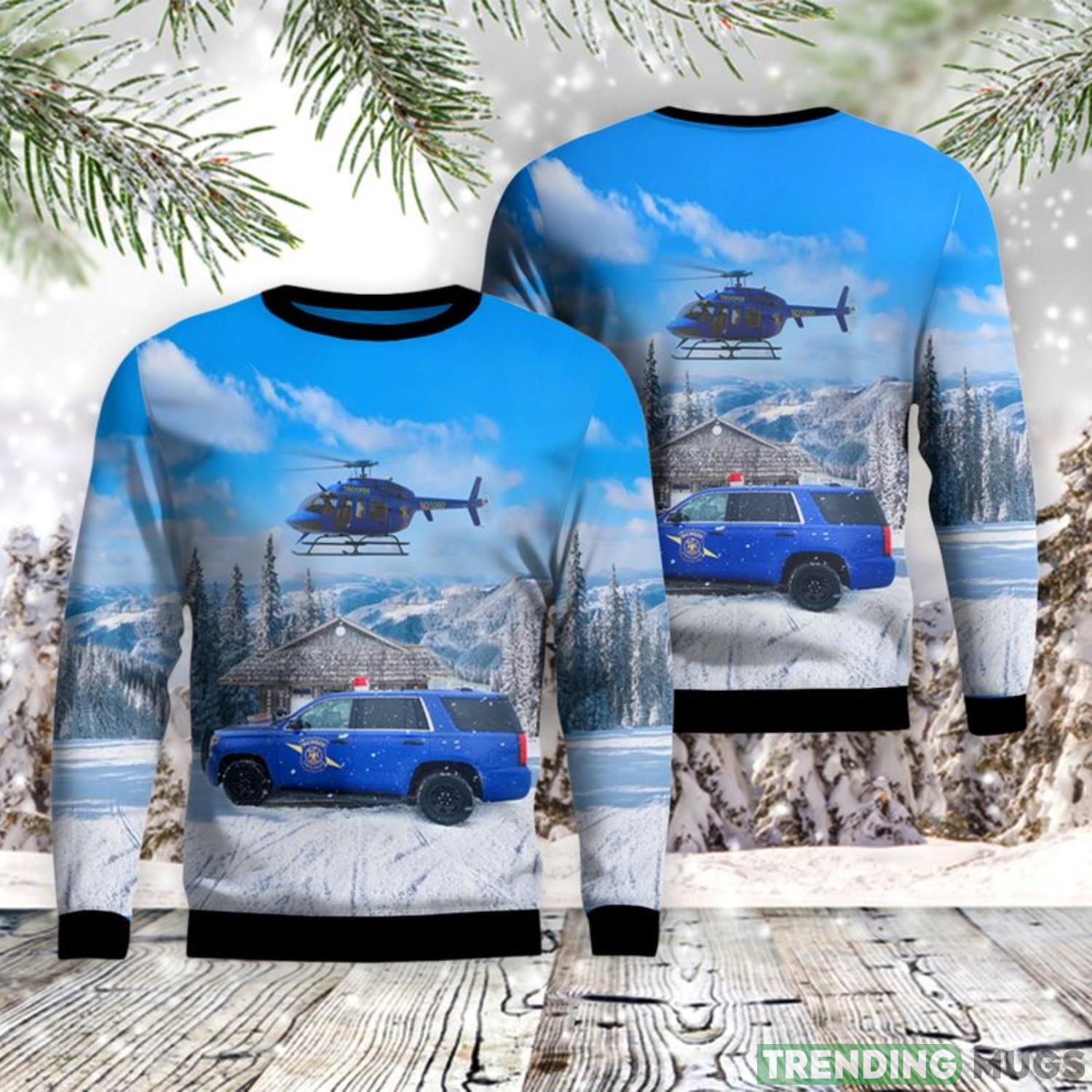 Michigan State Police AOP Ugly Sweater Men And Women Christmas Gift Product Photo 1 Michigan State Police AOP Ugly Sweater Men And Women Christmas Gift Product Photo 1