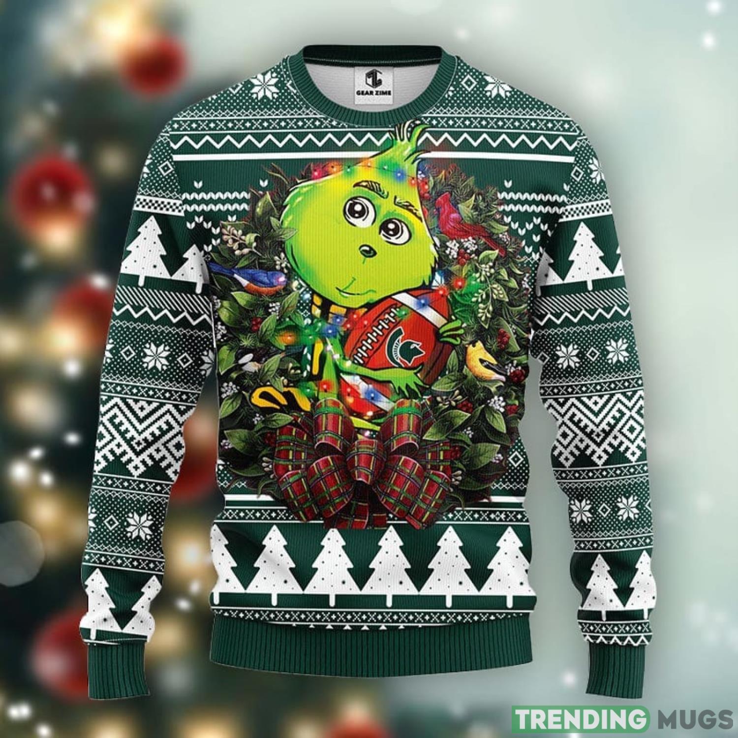 Michigan State Spartans Grinch Hug Christmas Ugly Sweater Cute Christmas Gift Ideas Product Photo 1 Michigan State Spartans Grinch Hug Christmas Ugly Sweater Cute Christmas Gift Ideas Product Photo 1