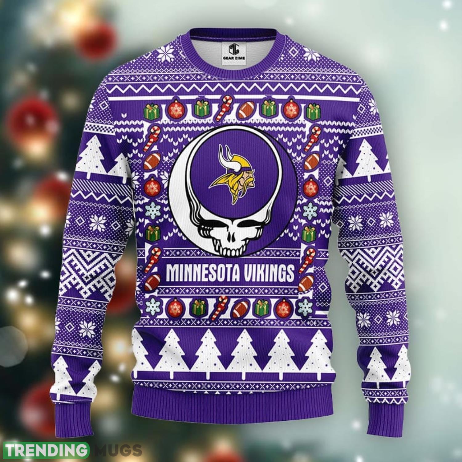 Minnesota Vikings Grateful Dead Ugly Christmas Sweater Sport Christmas Gift Ideas Product Photo 1 Minnesota Vikings Grateful Dead Ugly Christmas Sweater Sport Christmas Gift Ideas Product Photo 1