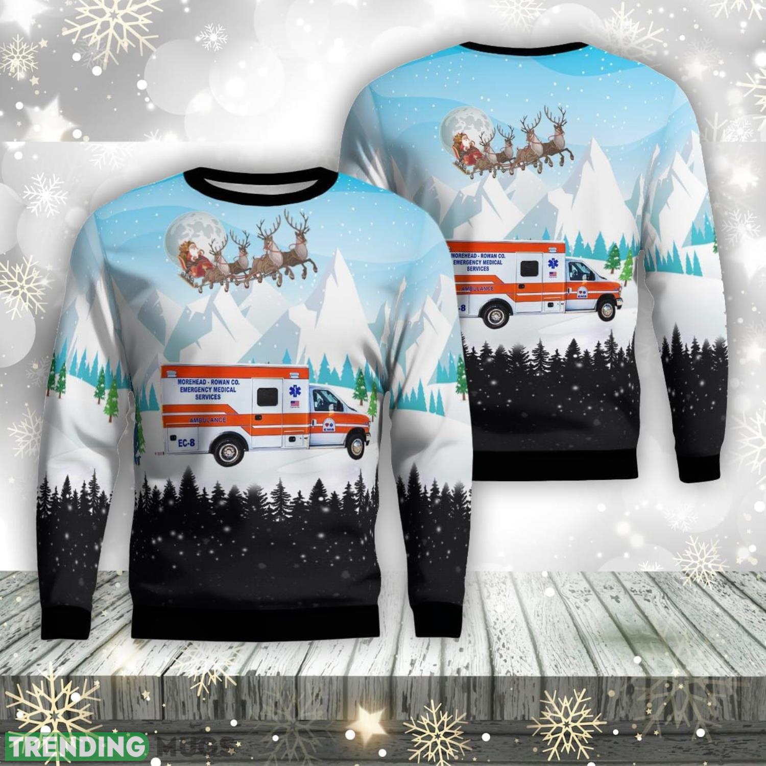 Morehead, Kentucky, Morehead-Rowan County EMS AOP Ugly Sweater Gift For Christmas Product Photo 1 Morehead, Kentucky, Morehead-Rowan County EMS AOP Ugly Sweater Gift For Christmas Product Photo 1