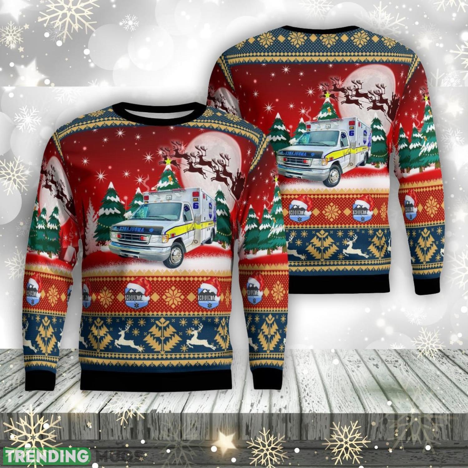 Mountain Medical Transport, Cleveland, Georgia Christmas AOP Ugly Sweater Gift For Christmas Product Photo 1 Mountain Medical Transport, Cleveland, Georgia Christmas AOP Ugly Sweater Gift For Christmas Product Photo 1