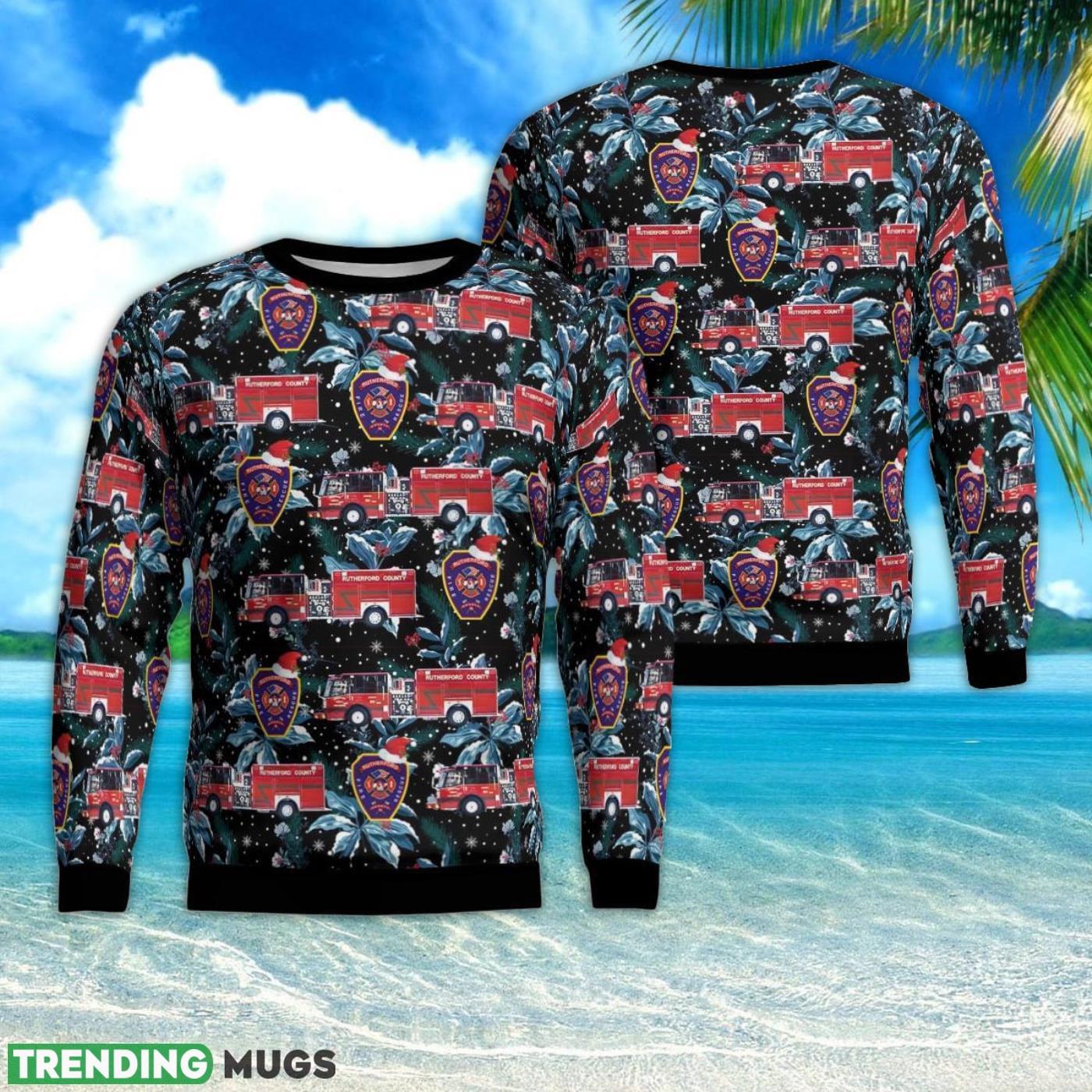 Murfreesboro, Tennessee, Rutherford County Fire Rescue AOP 3D Ugly Christmas Sweater Product Photo 1 Murfreesboro, Tennessee, Rutherford County Fire Rescue AOP 3D Ugly Christmas Sweater Product Photo 1