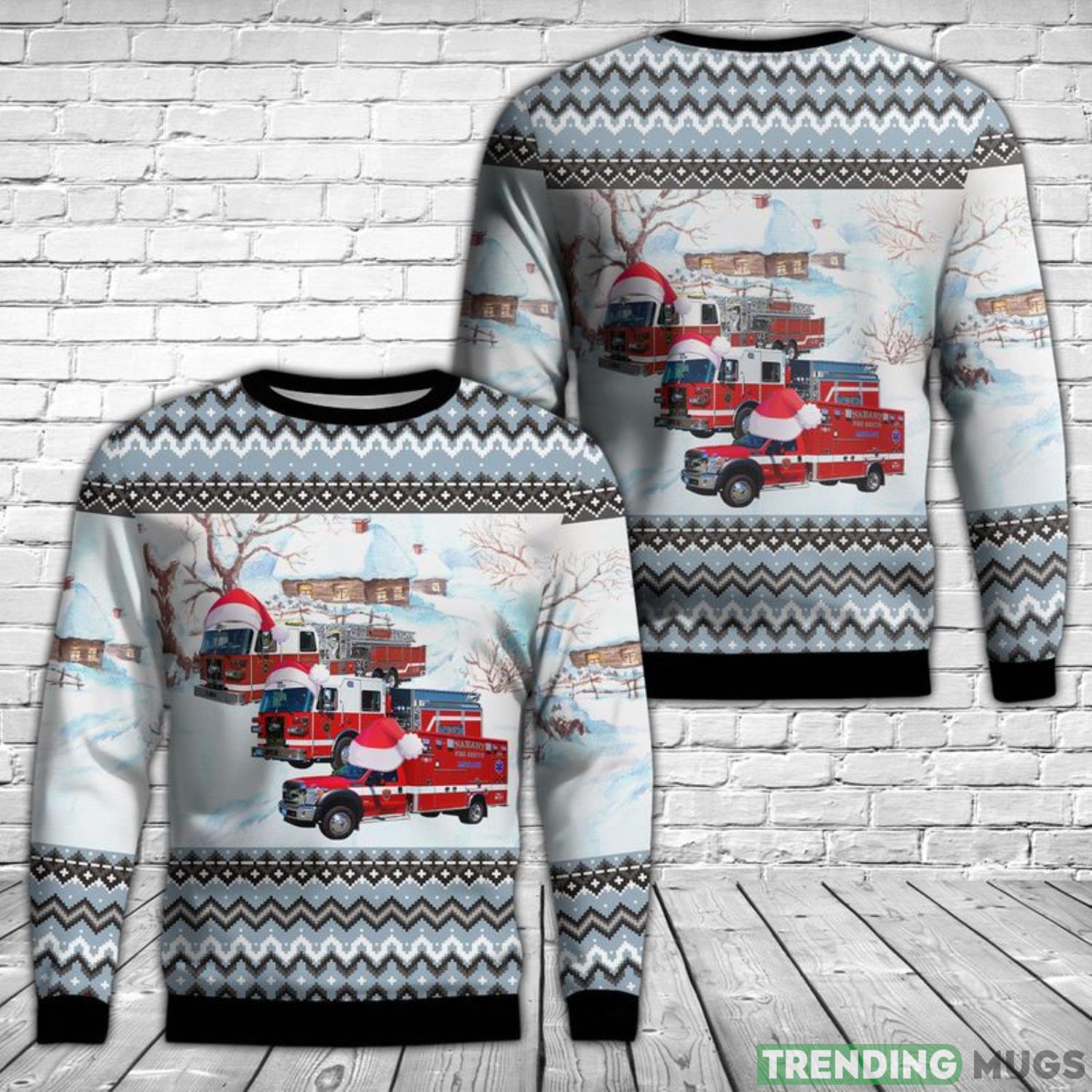 Nahant, Massachusetts, Nahant Fire Department AOP Sweater Christmas Gift Sweater Product Photo 1