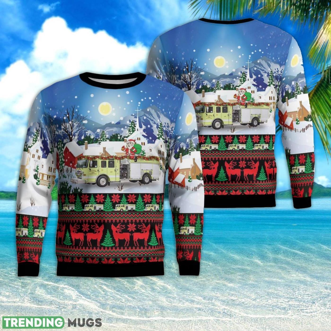 New Athens, Illinois, New Athens Fire Protection District AOP 3D Ugly Christmas Sweater Product Photo 1 New Athens, Illinois, New Athens Fire Protection District AOP 3D Ugly Christmas Sweater Product Photo 1