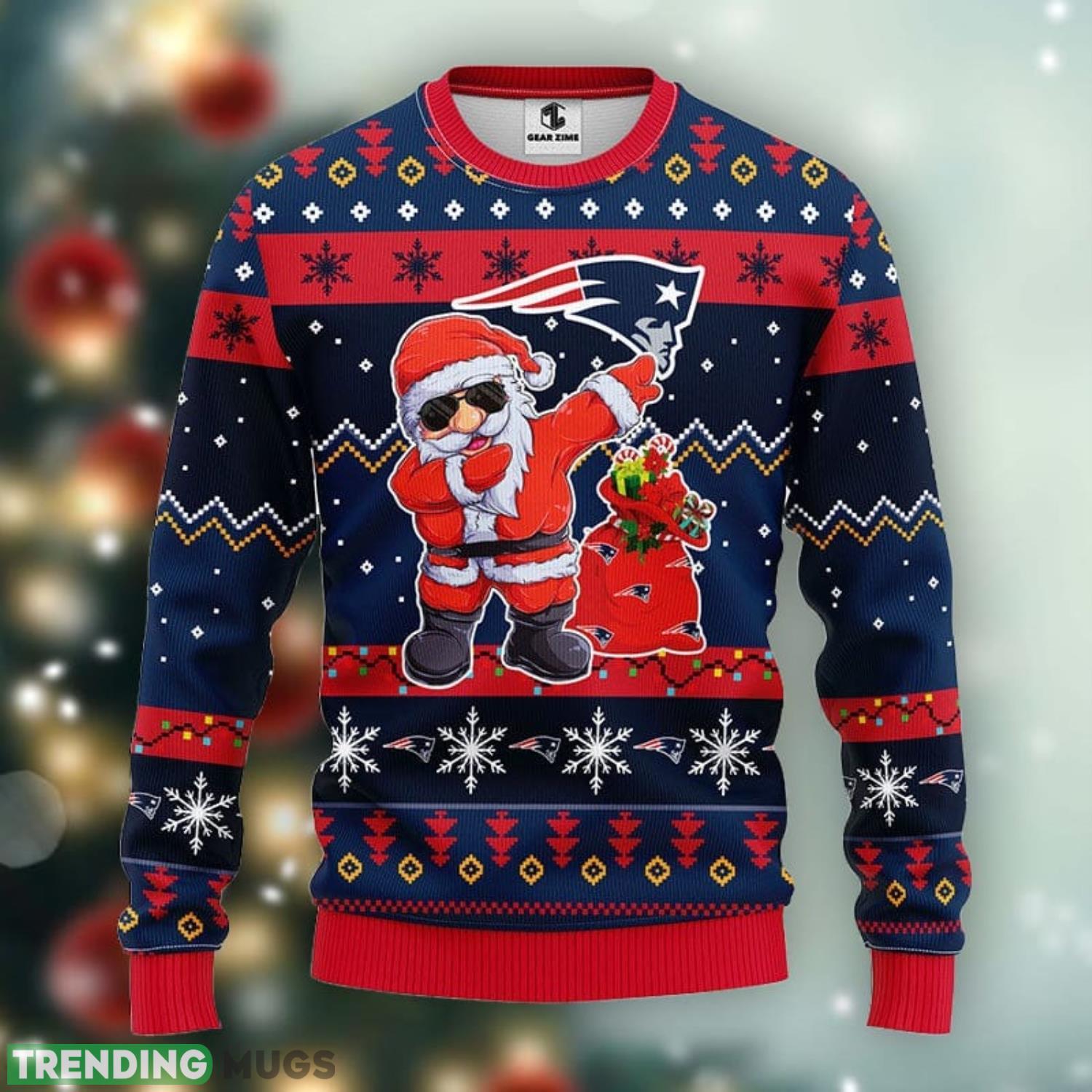 New England Patriots Dabbing Santa Claus Xmas Ugly Christmas Sweater Best Christmas Gift Ideas Product Photo 1 New England Patriots Dabbing Santa Claus Xmas Ugly Christmas Sweater Best Christmas Gift Ideas Product Photo 1