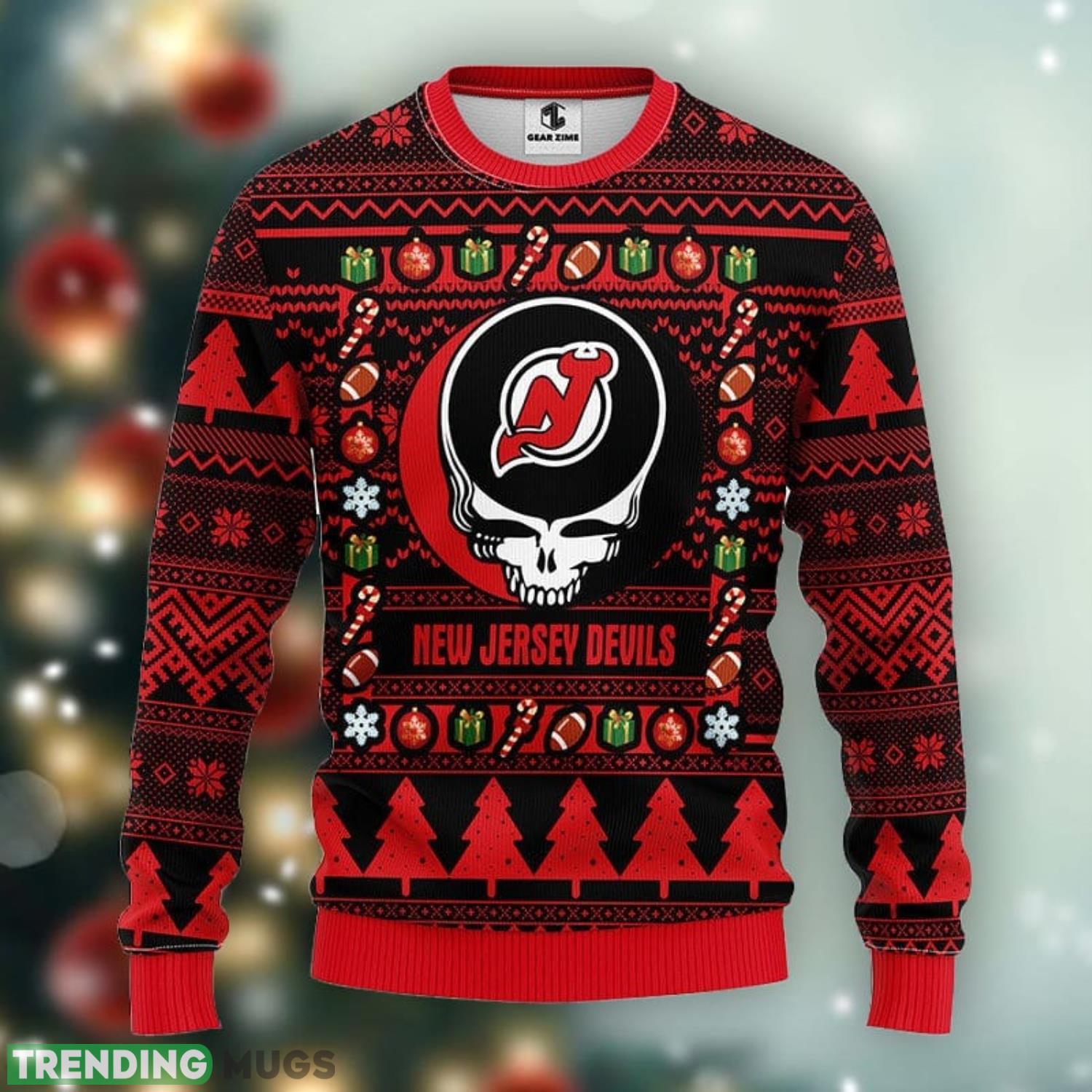 New Jersey Devils Grateful Dead Ugly Christmas Sweater Men And Women Sport Fans Gift Product Photo 1 New Jersey Devils Grateful Dead Ugly Christmas Sweater Men And Women Sport Fans Gift Product Photo 1
