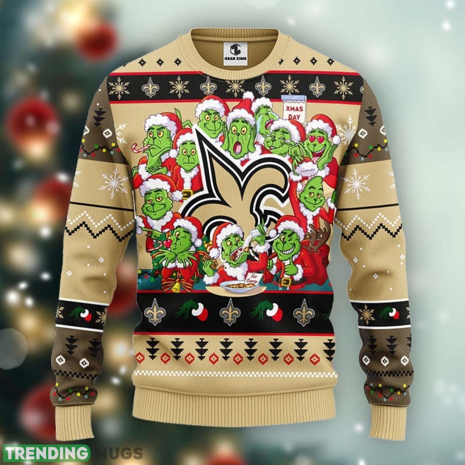 New Orleans Saints 12 Grinch Xmas Day Christmas Ugly Sweater 3D Christmas Xmas Sweater Product Photo 1 New Orleans Saints 12 Grinch Xmas Day Christmas Ugly Sweater 3D Christmas Xmas Sweater Product Photo 1
