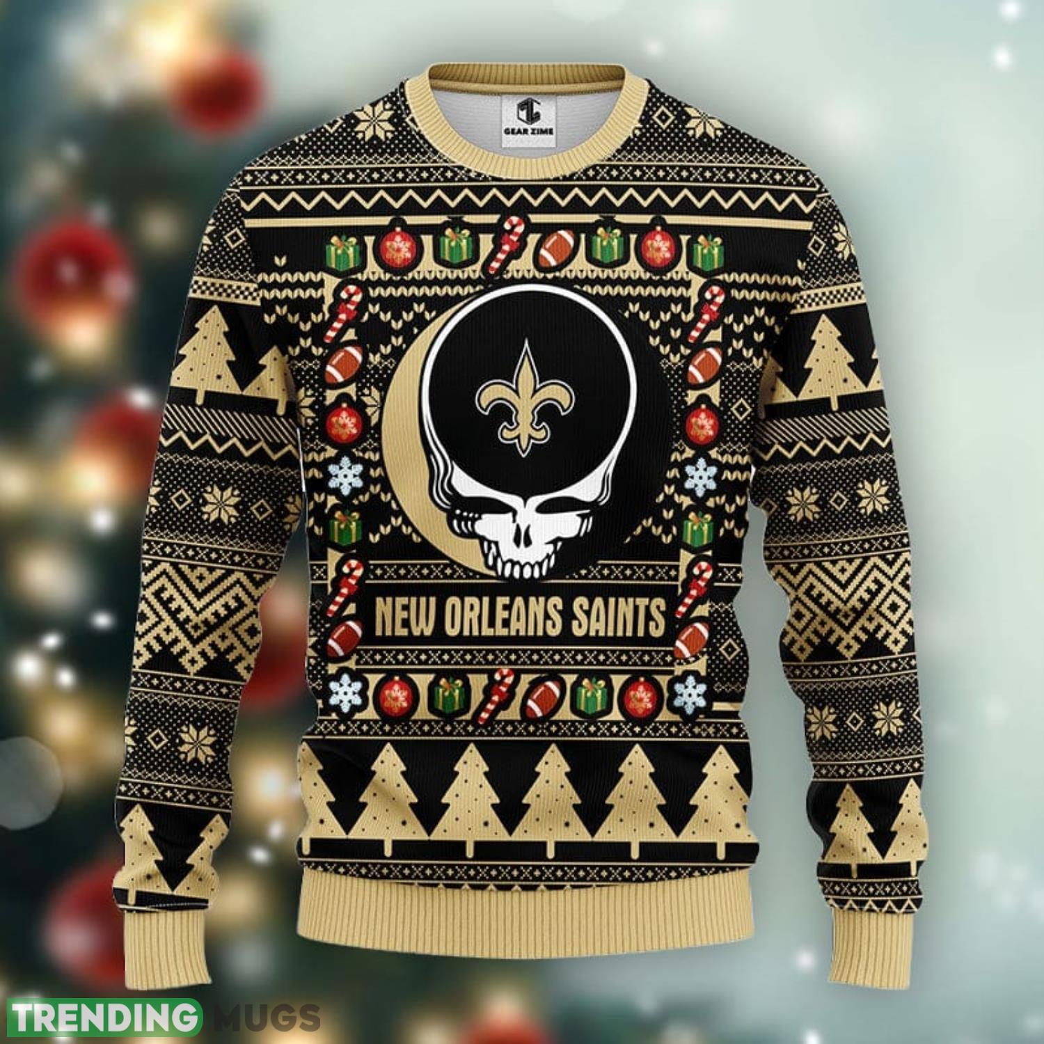 New Orleans Saints Grateful Dead Ugly Christmas Sweater Men And Women Sport Fans Gift Product Photo 1 New Orleans Saints Grateful Dead Ugly Christmas Sweater Men And Women Sport Fans Gift Product Photo 1