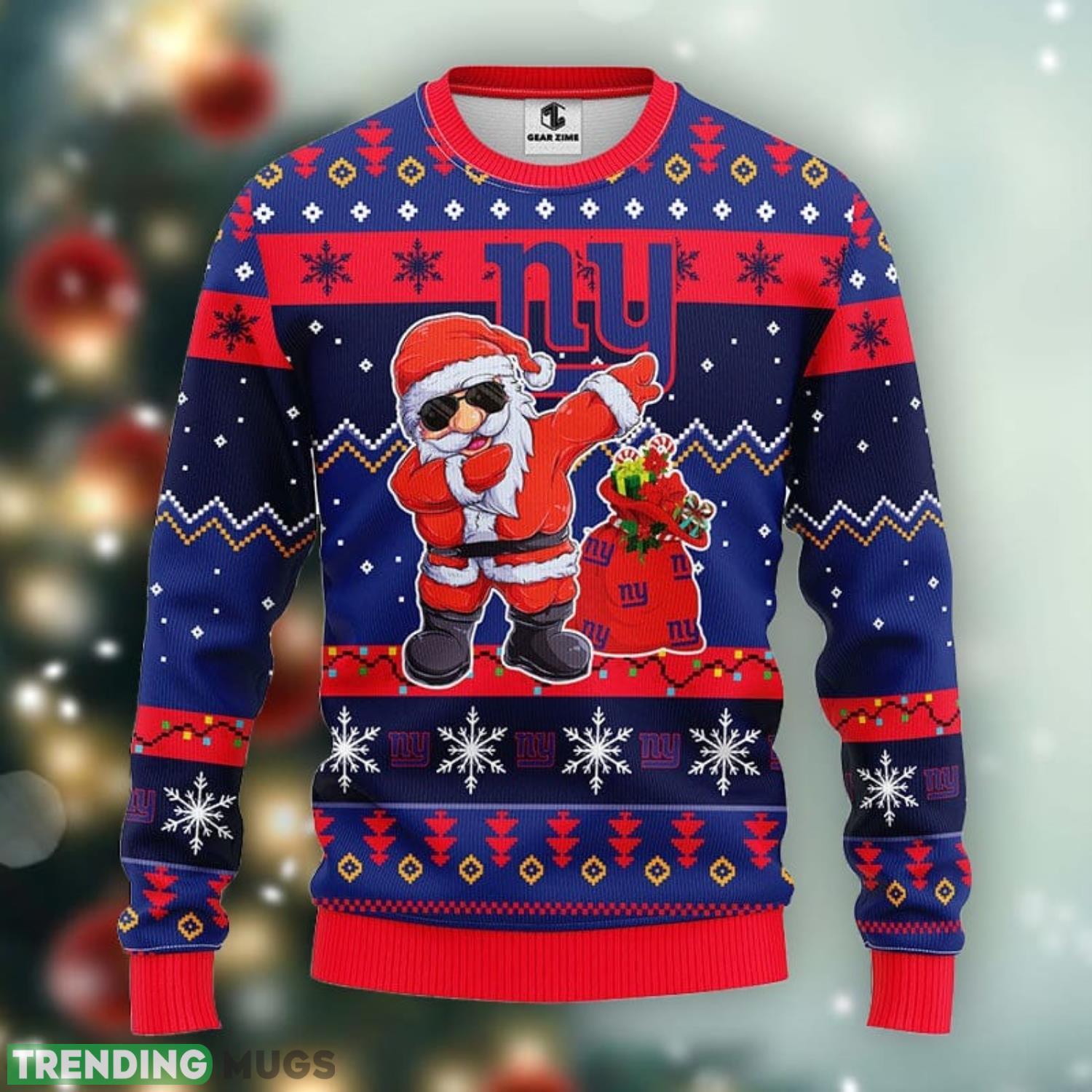 New York Giants Dabbing Santa Claus Xmas Ugly Christmas Sweater Best Christmas Gift Ideas Product Photo 1 New York Giants Dabbing Santa Claus Xmas Ugly Christmas Sweater Best Christmas Gift Ideas Product Photo 1