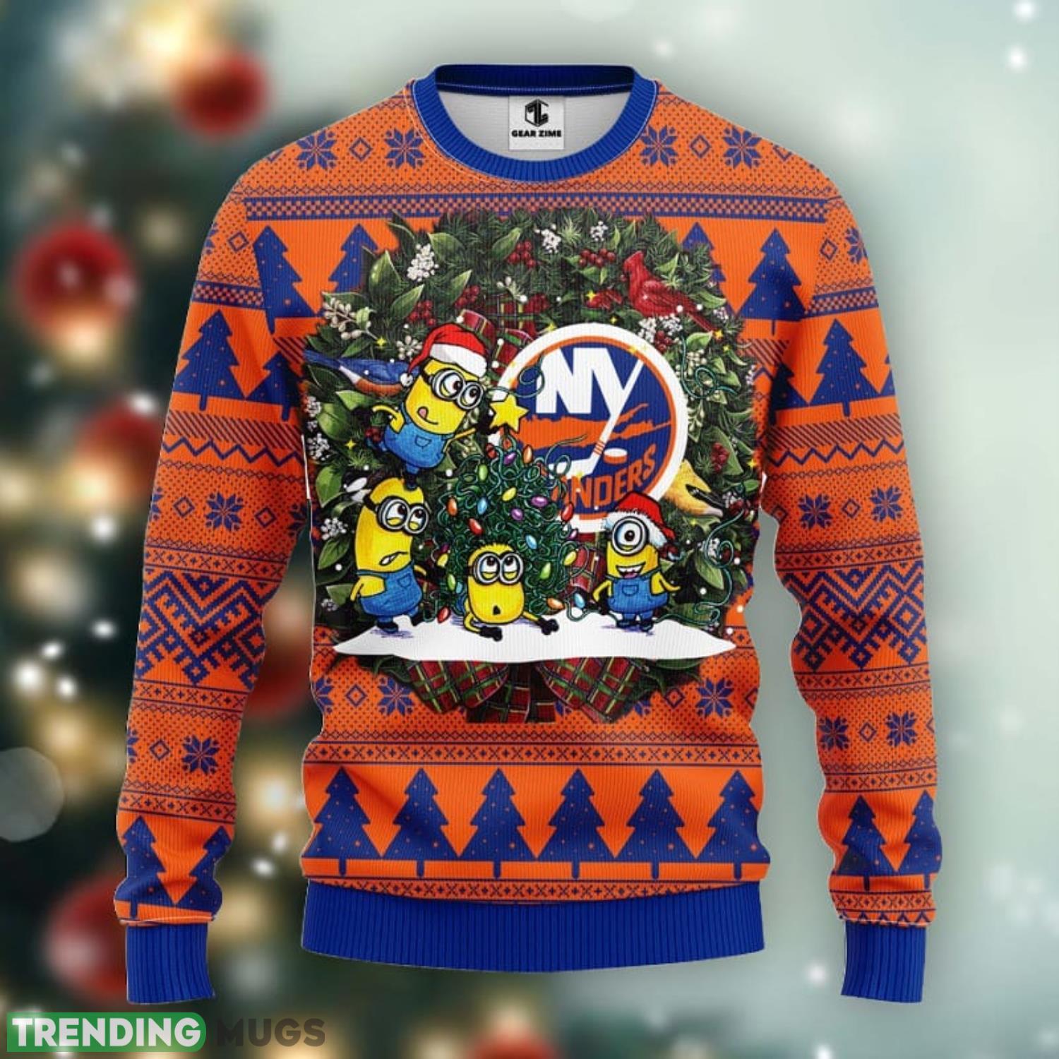 New York Islanders Minion Xmas Ugly Christmas Sweater Best Christmas Gift Ideas Product Photo 1 New York Islanders Minion Xmas Ugly Christmas Sweater Best Christmas Gift Ideas Product Photo 1