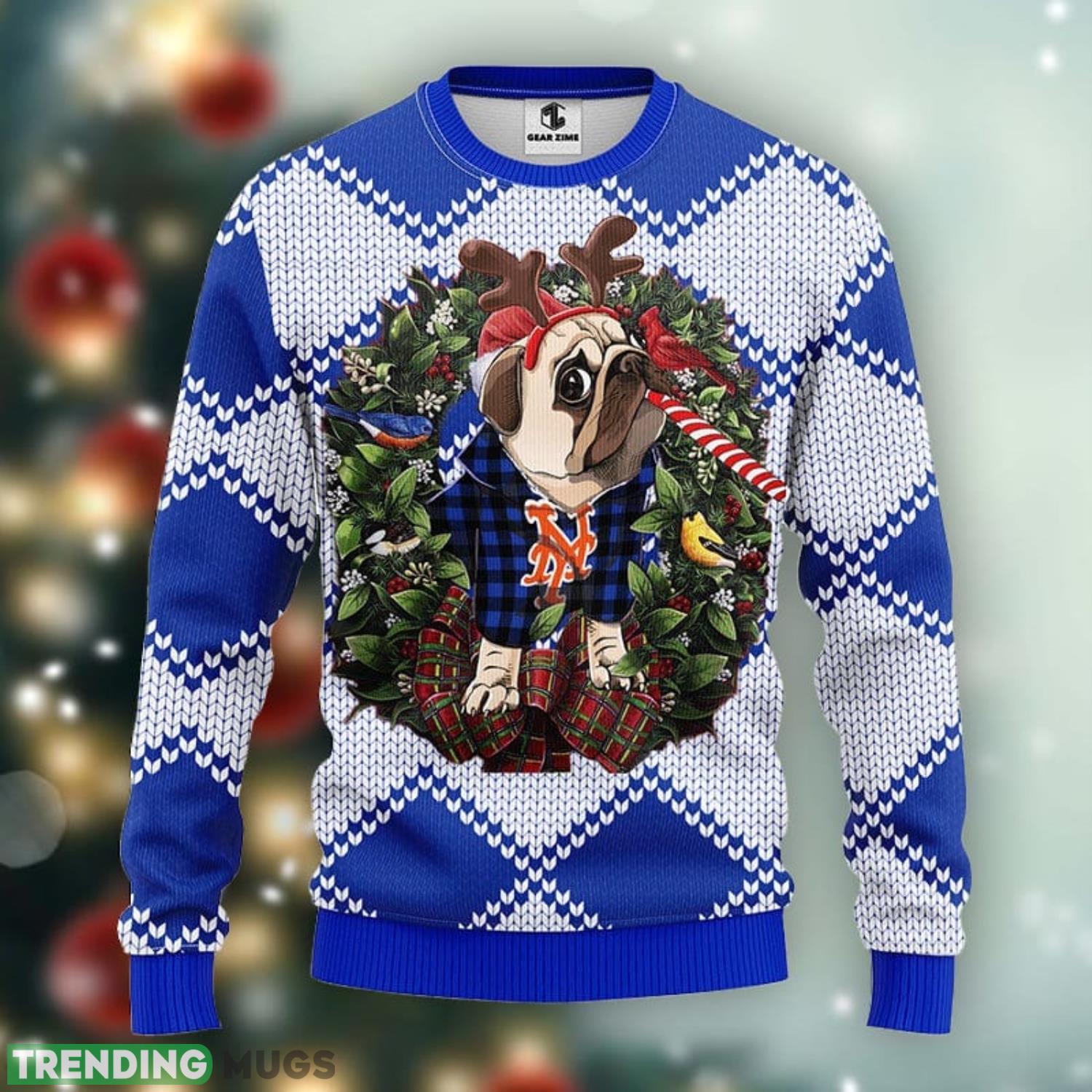 New York Mets Pub Dog Christmas Ugly Sweater 3D Christmas Xmas Sweater Product Photo 1 New York Mets Pub Dog Christmas Ugly Sweater 3D Christmas Xmas Sweater Product Photo 1