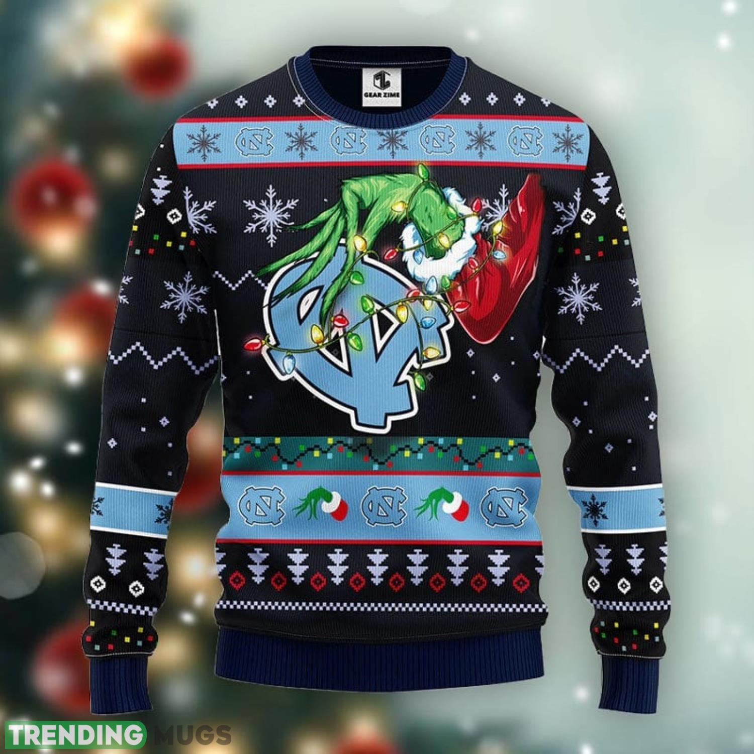 North Carolina Tar Heels Grinch Xmas Ugly Christmas Sweater Best Christmas Gift Ideas Product Photo 1 North Carolina Tar Heels Grinch Xmas Ugly Christmas Sweater Best Christmas Gift Ideas Product Photo 1