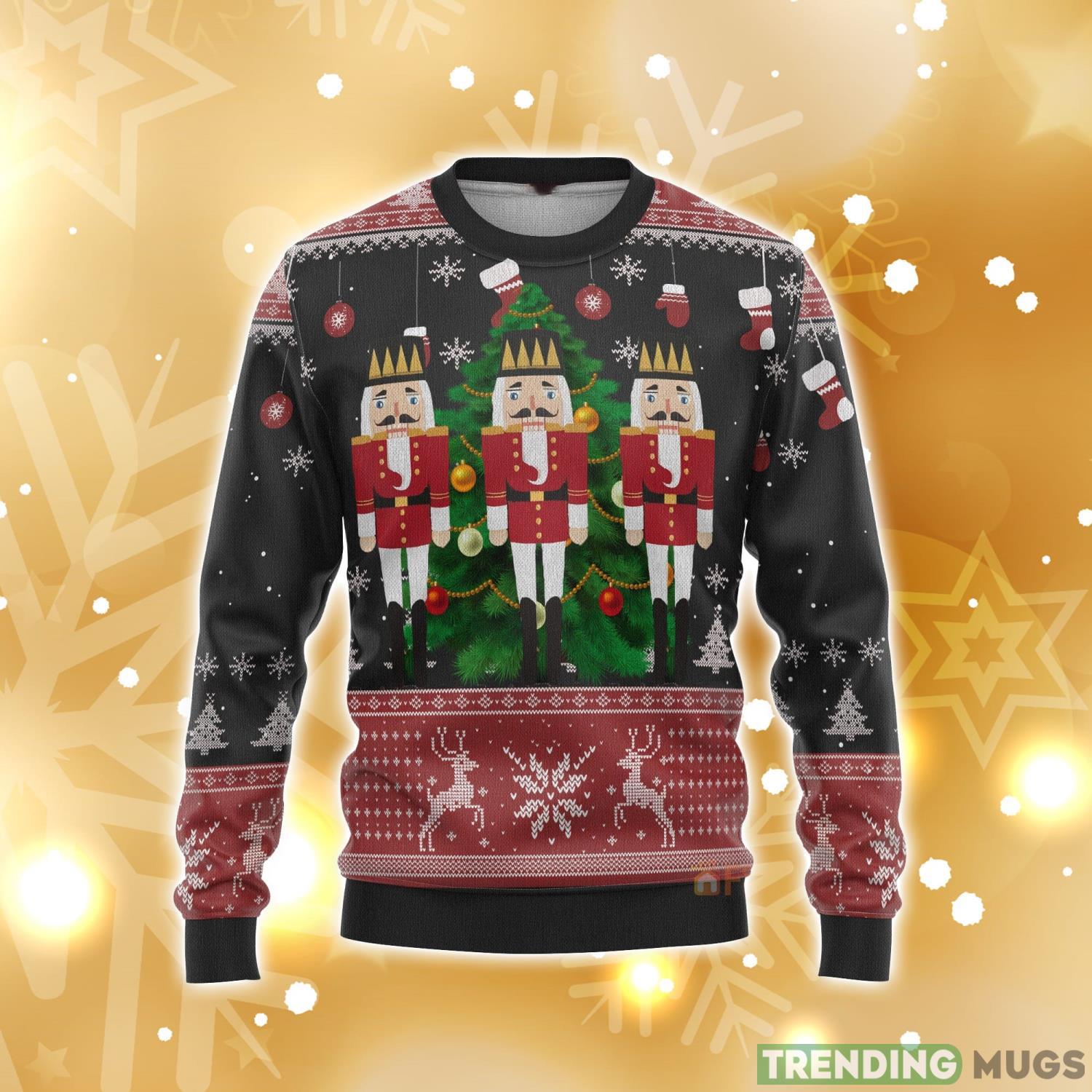 Nutcracker Christmas Tree Ugly Christmas Sweater 3D All Over Printed Christmas Sweater Product Photo 1 Nutcracker Christmas Tree Ugly Christmas Sweater 3D All Over Printed Christmas Sweater Product Photo 1