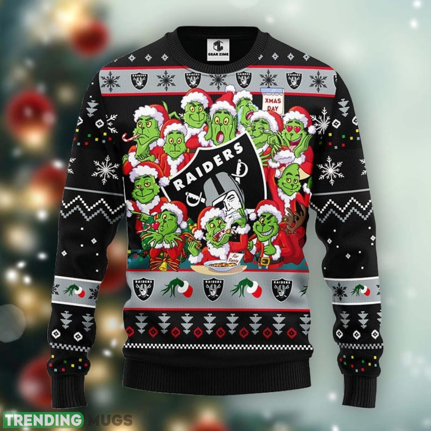 Oakland Raiders 12 Grinch Xmas Day Ugly Christmas Sweater For Sport Fans Christmas Gift Product Photo 1 Oakland Raiders 12 Grinch Xmas Day Ugly Christmas Sweater For Sport Fans Christmas Gift Product Photo 1