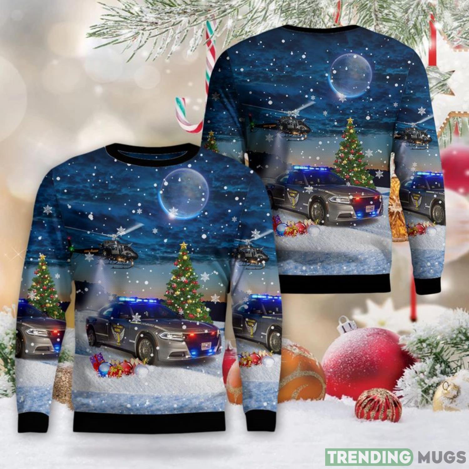 Ohio State Highway Patrol AOP Ugly Sweater Men And Women Christmas Gift Product Photo 1 Ohio State Highway Patrol AOP Ugly Sweater Men And Women Christmas Gift Product Photo 1