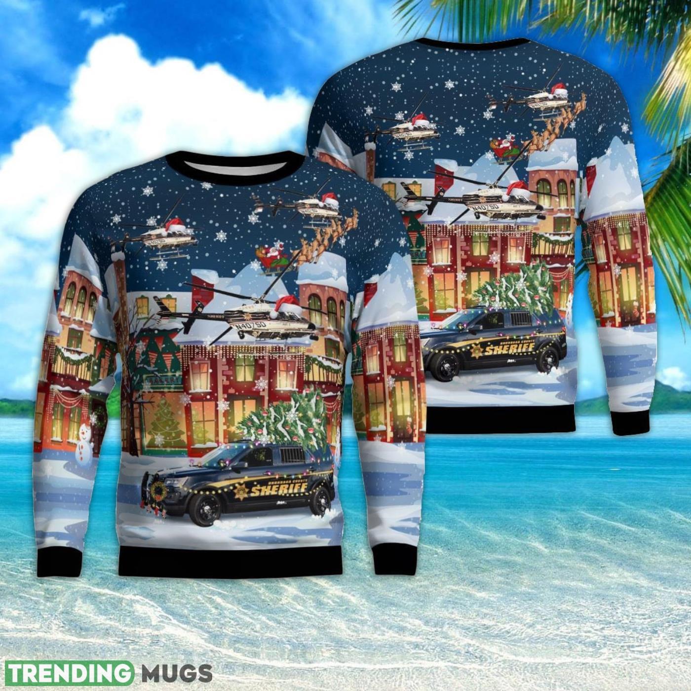 Onondaga County Sheriff, New York Christmas AOP 3D Ugly Christmas Sweater Product Photo 1