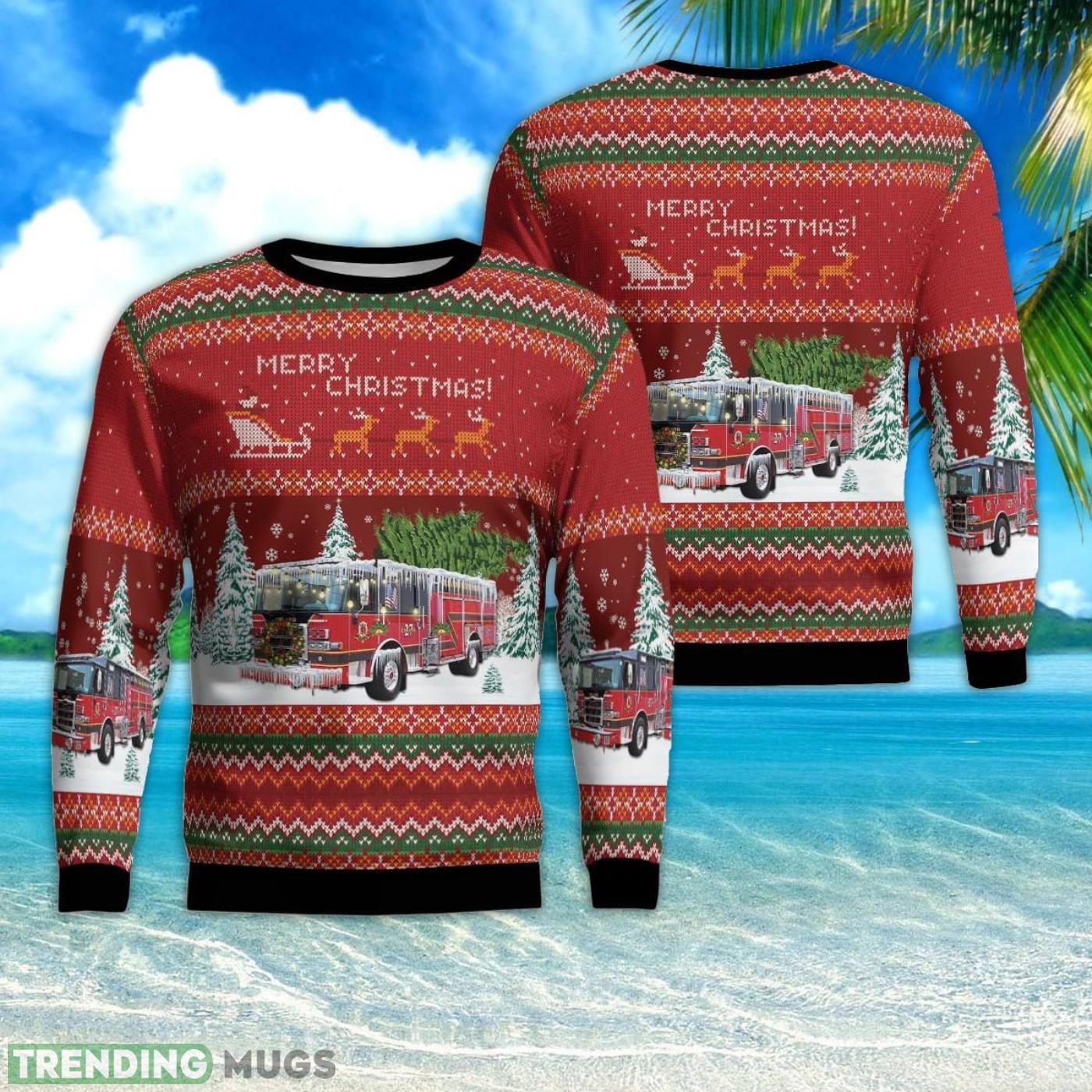 Orland, California, Orland Fire Department AOP 3D Ugly Christmas Sweater Product Photo 1 Orland, California, Orland Fire Department AOP 3D Ugly Christmas Sweater Product Photo 1