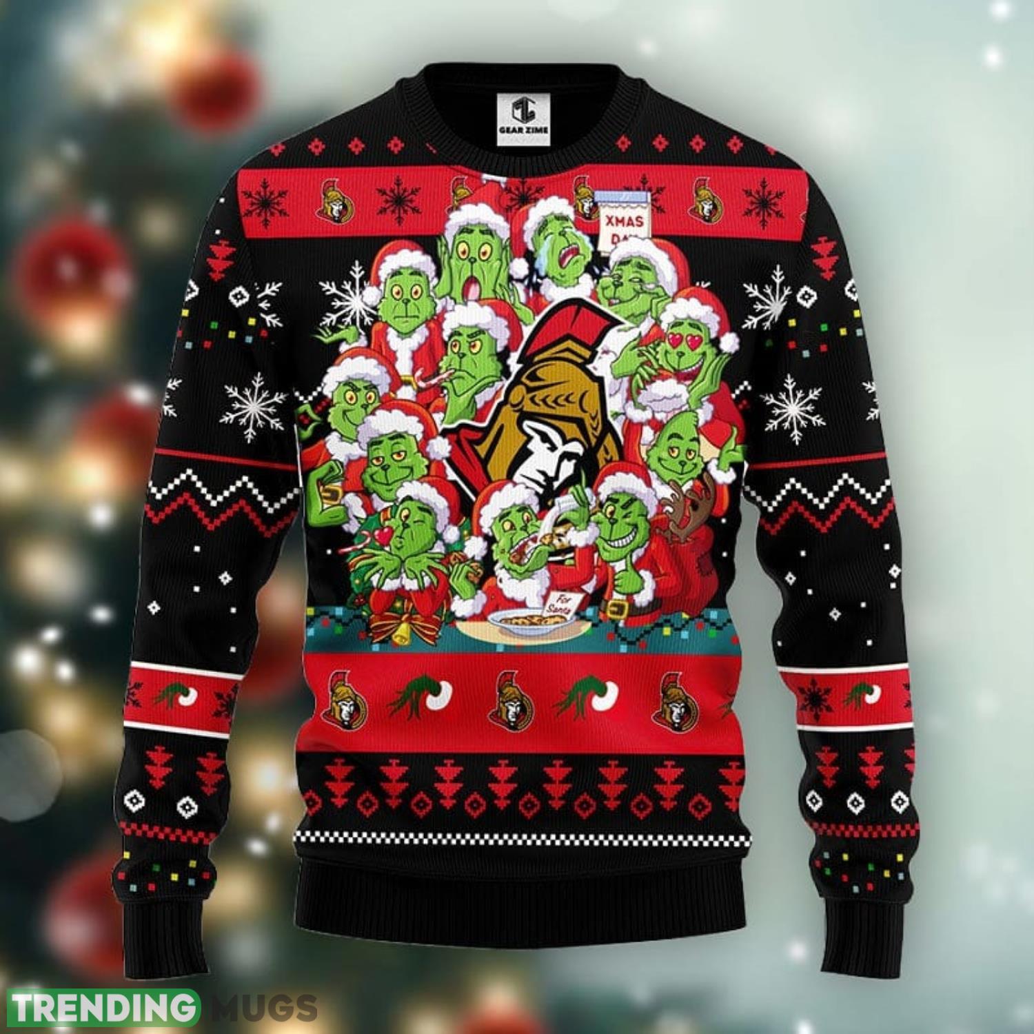 Ottawa Senators 12 Grinch Xmas Day Ugly Christmas Sweater For Sport Fans Christmas Gift Product Photo 1 Ottawa Senators 12 Grinch Xmas Day Ugly Christmas Sweater For Sport Fans Christmas Gift Product Photo 1