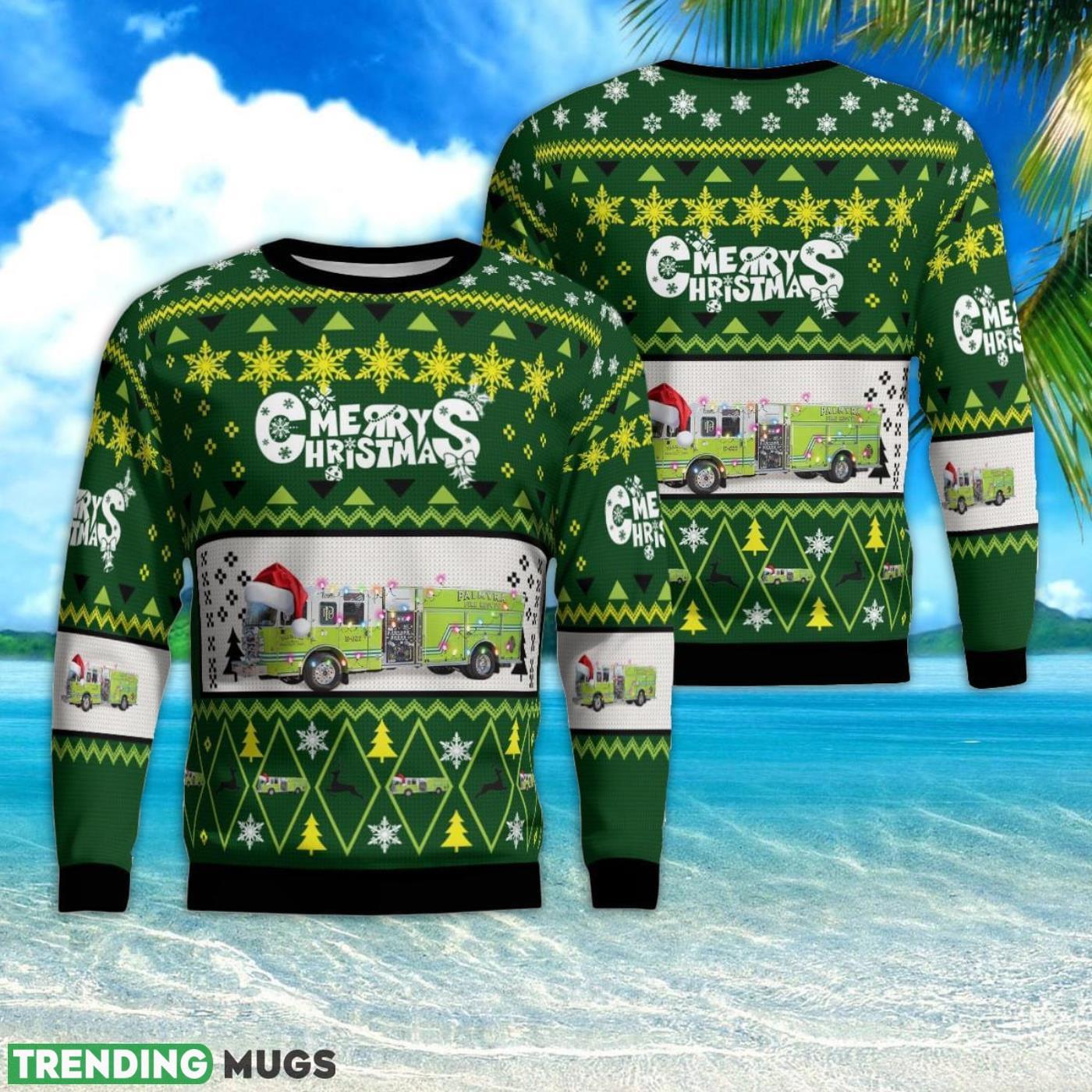 Palmyra, Missouri, Palmyra Fire Protection District AOP 3D Ugly Christmas Sweater Product Photo 1 Palmyra, Missouri, Palmyra Fire Protection District AOP 3D Ugly Christmas Sweater Product Photo 1