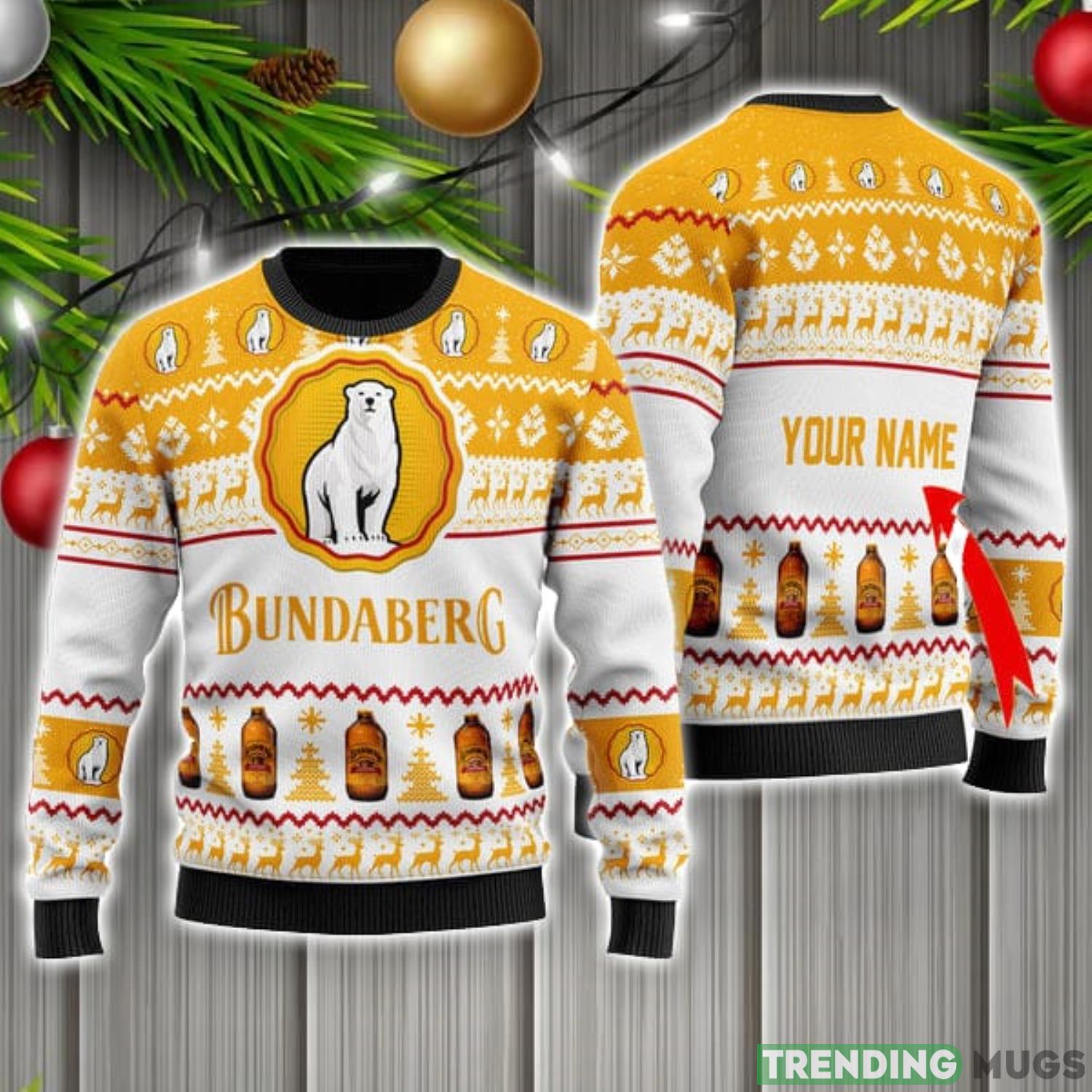 Personalized Name Bundaberg Ugly Christmas Sweater Christmas Gift Ideas Product Photo 1