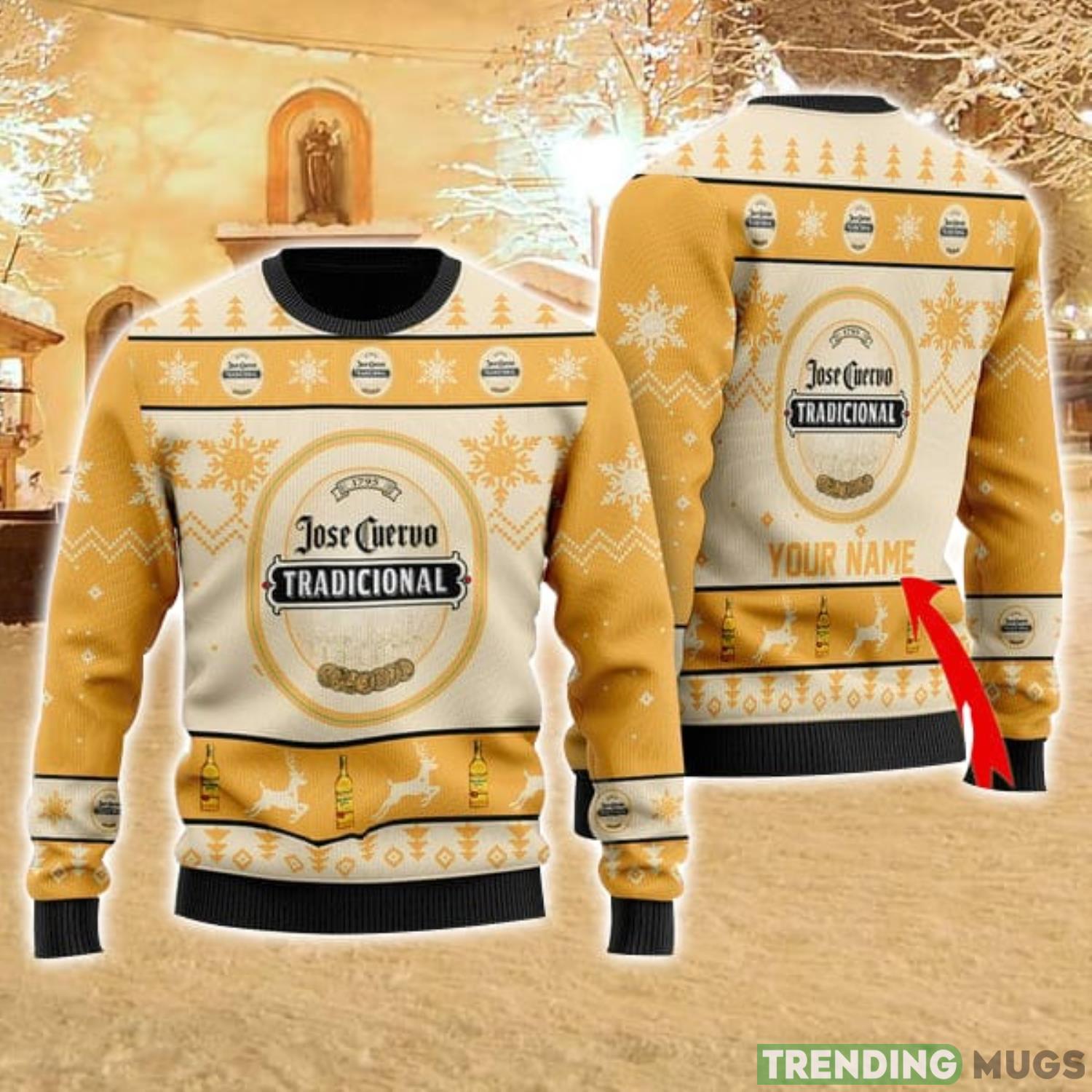 Personalized Name Funny Jose Cuervo 3D Ugly Christmas Sweater Christmas Gift Ideas Family Gift Product Photo 1 Personalized Name Funny Jose Cuervo 3D Ugly Christmas Sweater Christmas Gift Ideas Family Gift Product Photo 1