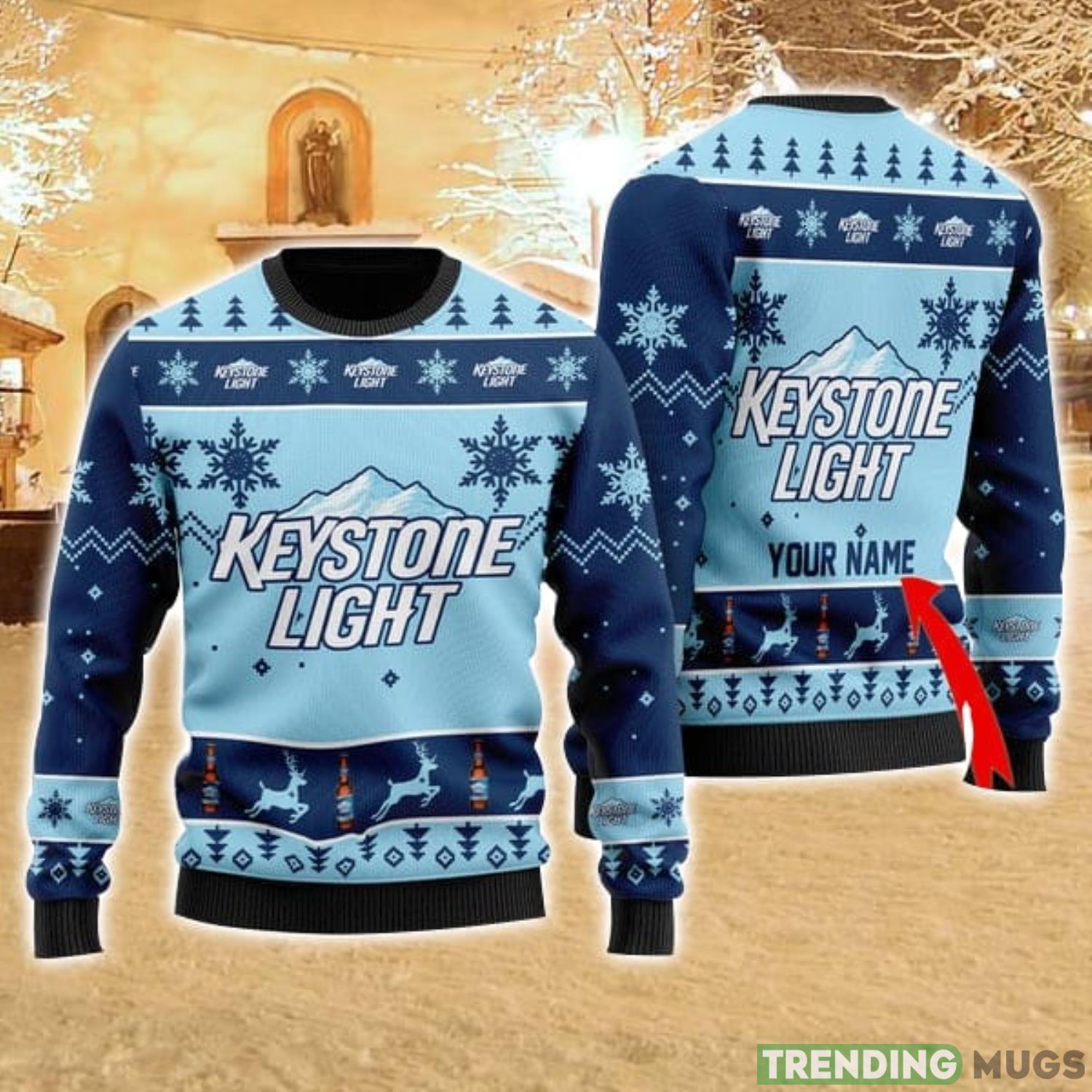 Personalized Name Funny Keystone Light 3D Ugly Christmas Sweater Christmas Gift Ideas Family Gift Product Photo 1 Personalized Name Funny Keystone Light 3D Ugly Christmas Sweater Christmas Gift Ideas Family Gift Product Photo 1