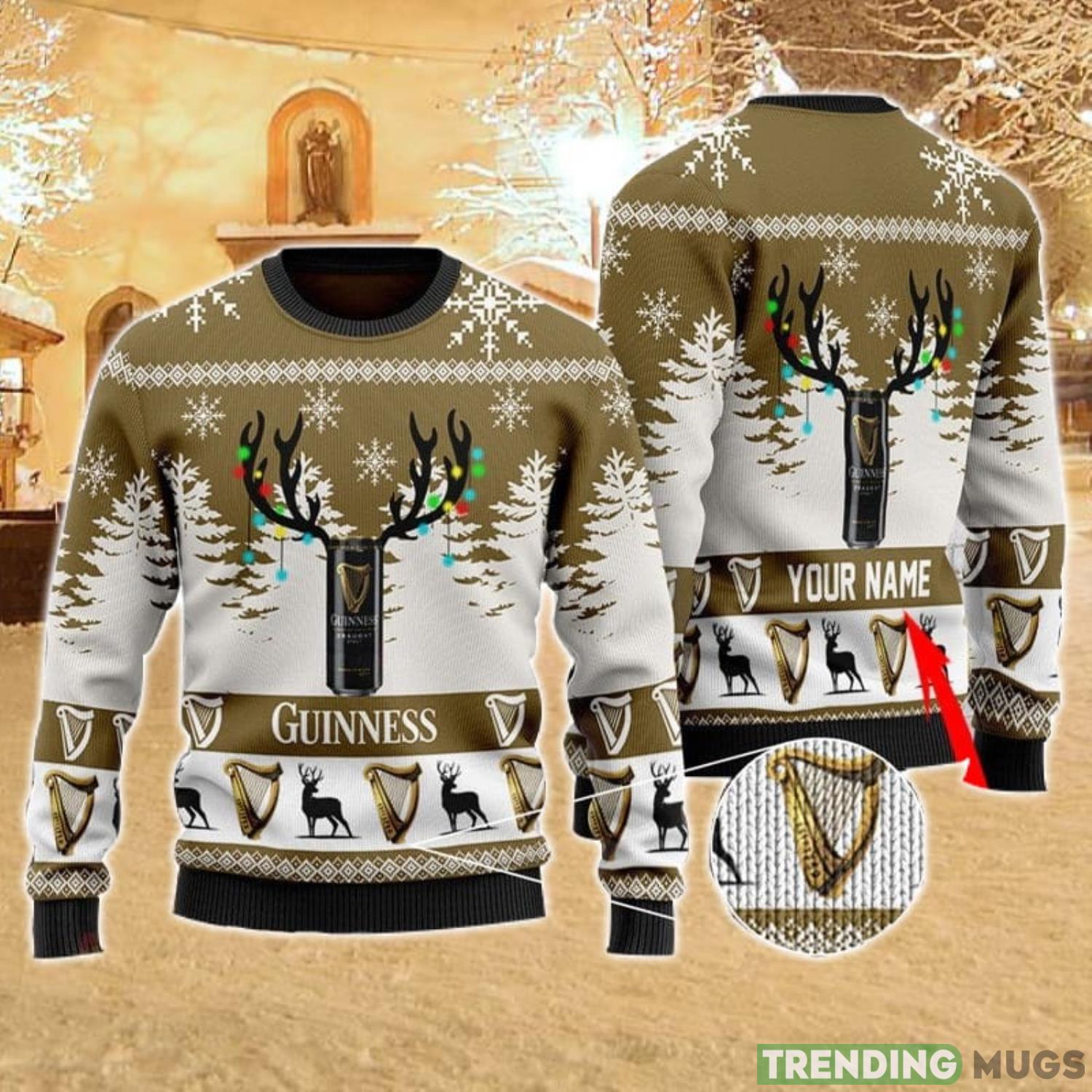 Personalized Name Guinness 3D Ugly Christmas Sweater Christmas Gift Ideas Family Gift Product Photo 1 Personalized Name Guinness 3D Ugly Christmas Sweater Christmas Gift Ideas Family Gift Product Photo 1