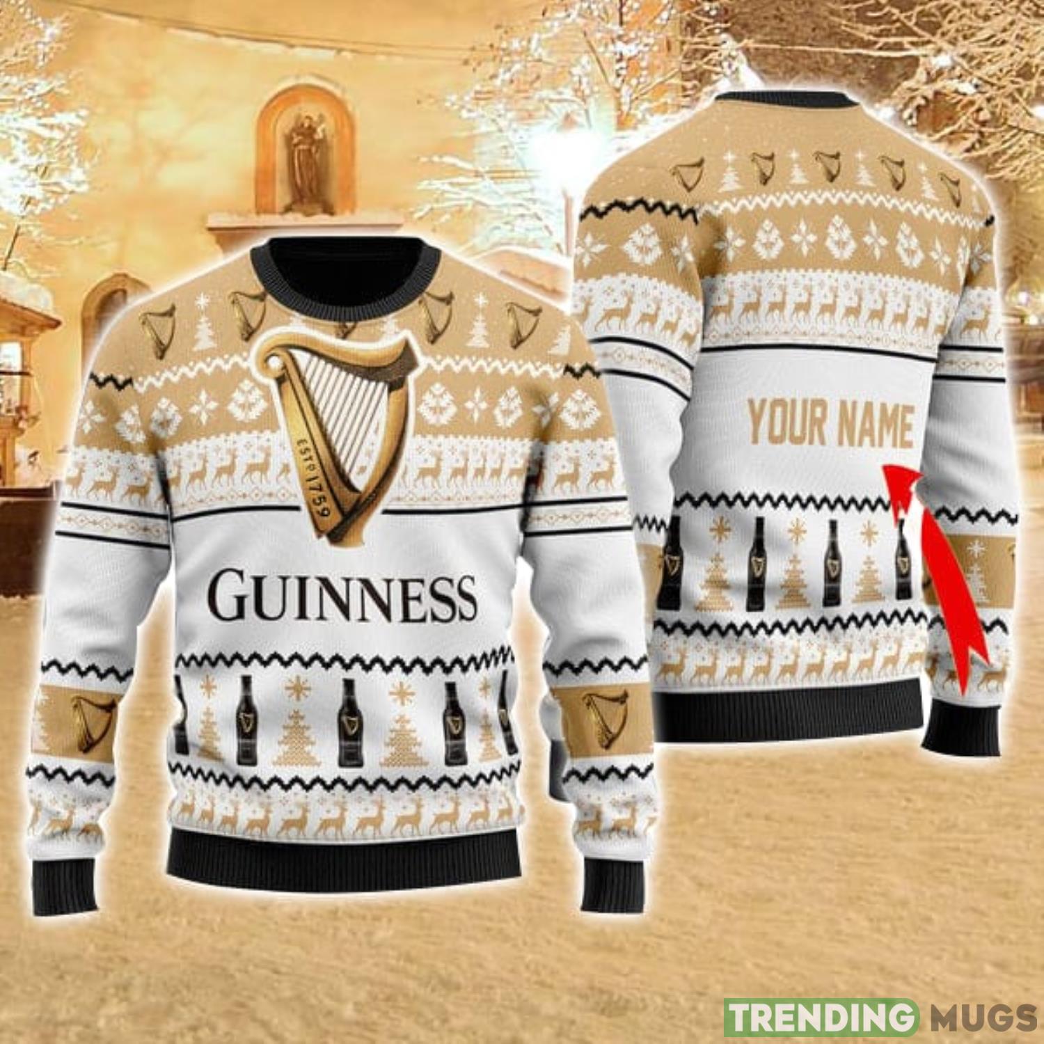 Personalized Name Guinness Beer Spirit Christmas Ugly Sweater Christmas Gift Ideas Family Gift Product Photo 1 Personalized Name Guinness Beer Spirit Christmas Ugly Sweater Christmas Gift Ideas Family Gift Product Photo 1
