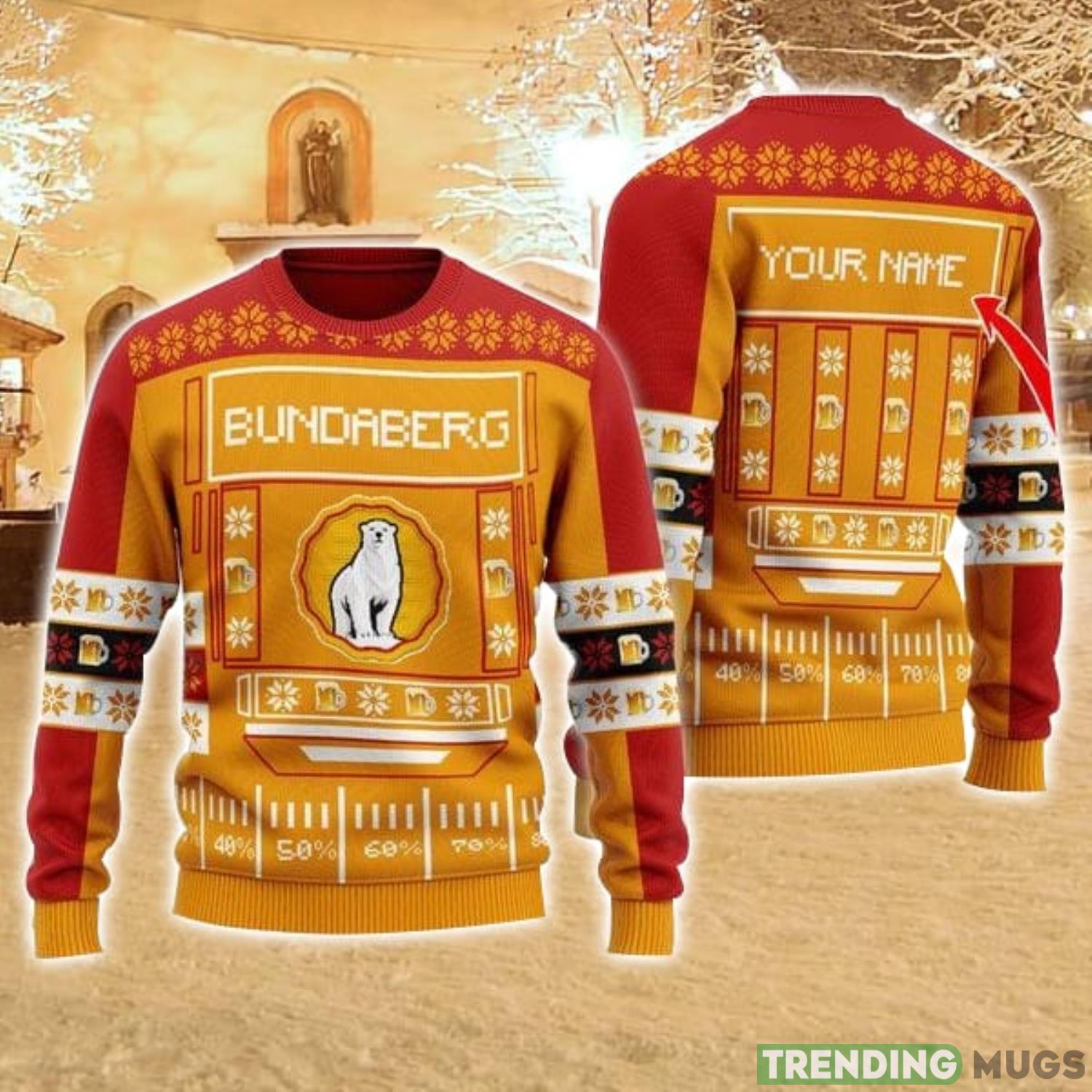 Personalized Name Snowy Bundaberg 3D Ugly Christmas Sweater Christmas Gift Ideas Family Gift Product Photo 1 Personalized Name Snowy Bundaberg 3D Ugly Christmas Sweater Christmas Gift Ideas Family Gift Product Photo 1