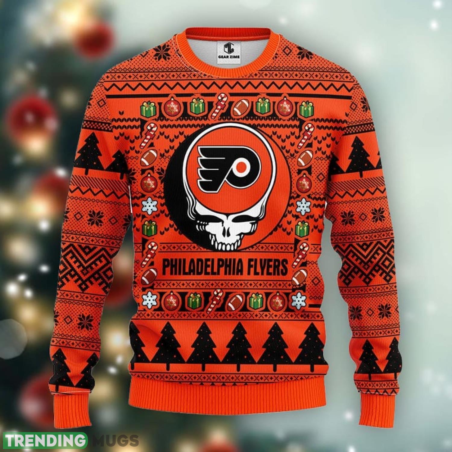 Philadelphia Flyers Grateful Dead Ugly Christmas Sweater Warm Gift For Christmas Product Photo 1 Philadelphia Flyers Grateful Dead Ugly Christmas Sweater Warm Gift For Christmas Product Photo 1