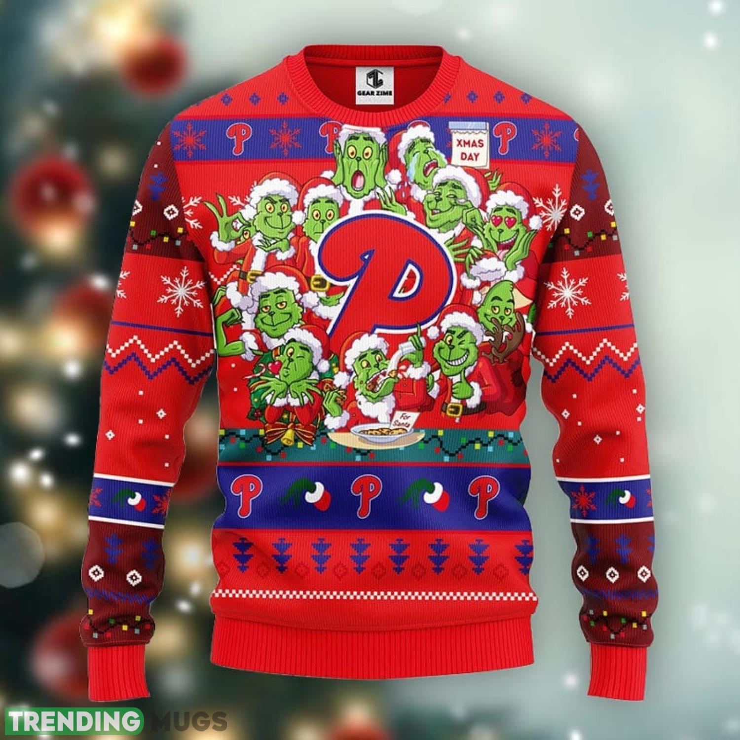 Philadelphia Phillies 12 Grinch Xmas Day Ugly Christmas Sweater For Sport Fans Christmas Gift Product Photo 1 Philadelphia Phillies 12 Grinch Xmas Day Ugly Christmas Sweater For Sport Fans Christmas Gift Product Photo 1