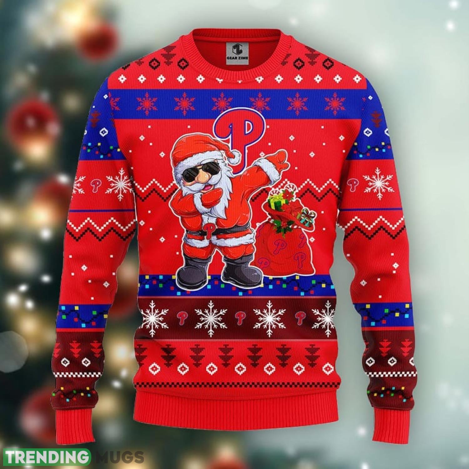 Philadelphia Phillies Dabbing Santa Claus Christmas Ugly Sweater Sport Christmas Gift Ideas Product Photo 1 Philadelphia Phillies Dabbing Santa Claus Christmas Ugly Sweater Sport Christmas Gift Ideas Product Photo 1
