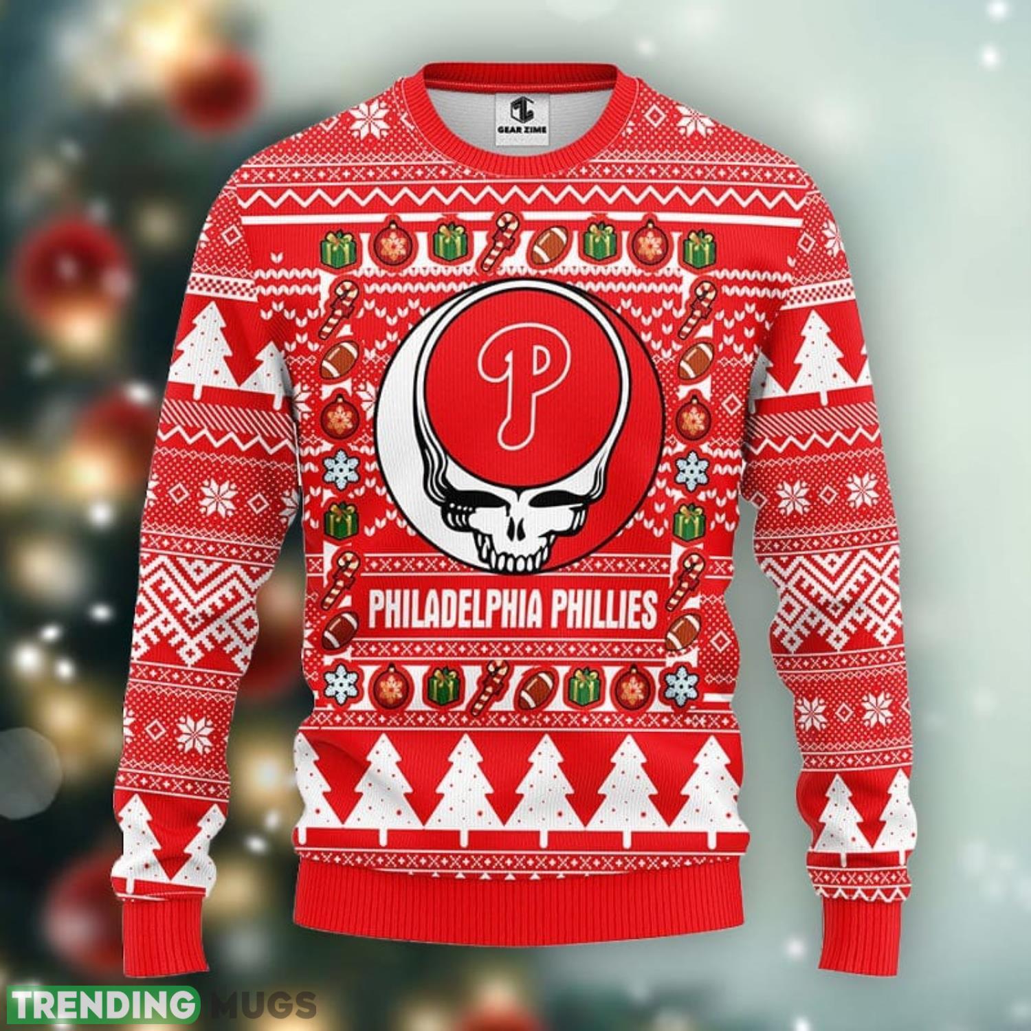 Philadelphia Phillies Grateful Dead Ugly Christmas Sweater Sport Christmas Gift Ideas Product Photo 1 Philadelphia Phillies Grateful Dead Ugly Christmas Sweater Sport Christmas Gift Ideas Product Photo 1