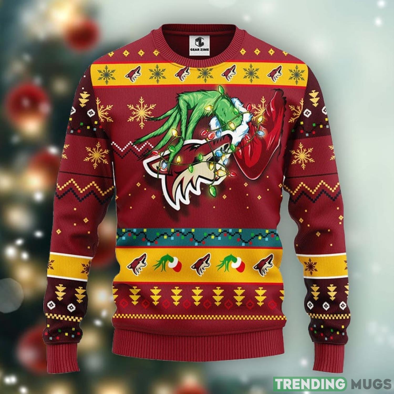 Phoenix Coyotes Grinch Christmas Ugly Sweater 3D Christmas Xmas Sweater Product Photo 1 Phoenix Coyotes Grinch Christmas Ugly Sweater 3D Christmas Xmas Sweater Product Photo 1