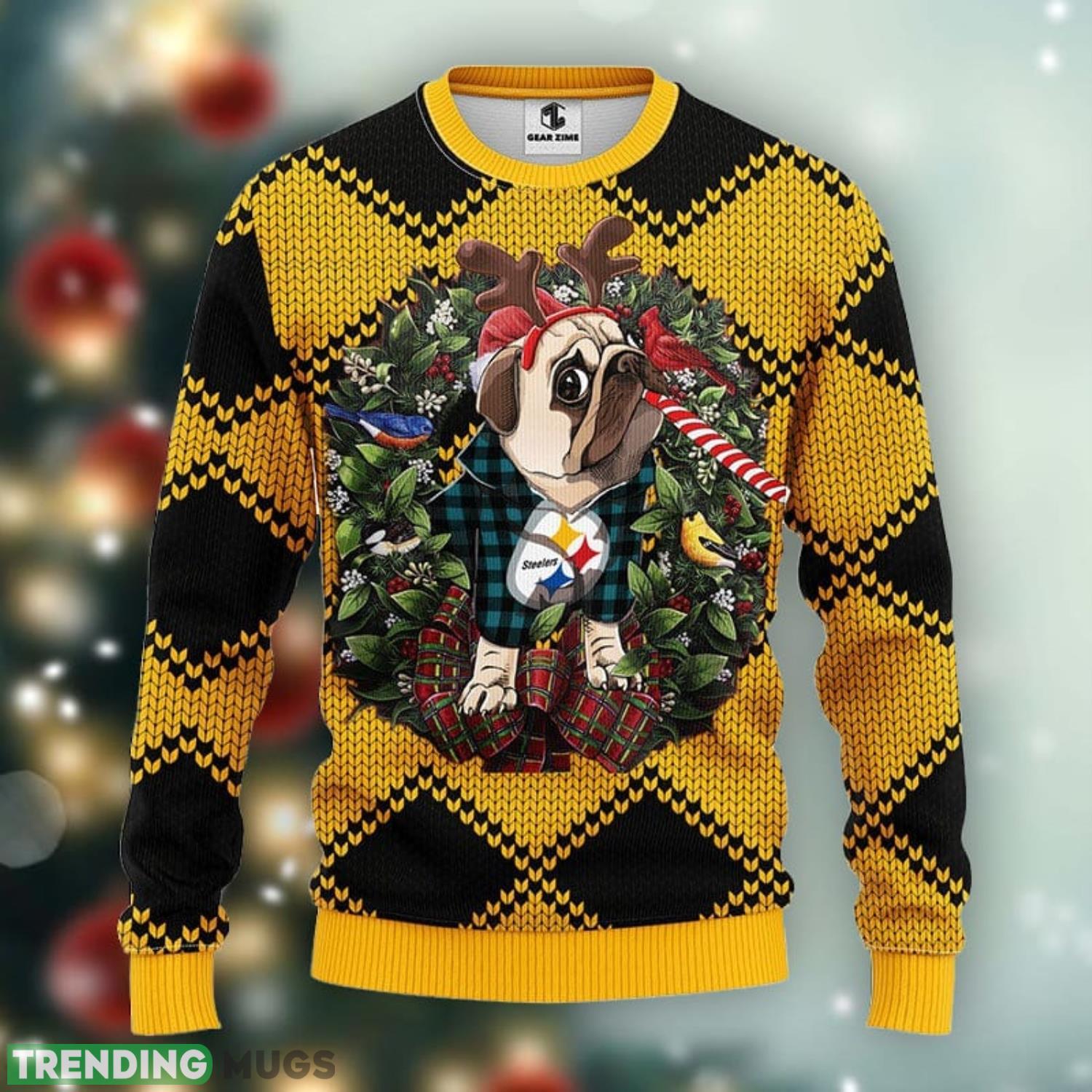 Pittsburgh Steelers Pub Dog Christmas Ugly Sweater Christmas Gift Ideas For Fans Product Photo 1 Pittsburgh Steelers Pub Dog Christmas Ugly Sweater Christmas Gift Ideas For Fans Product Photo 1