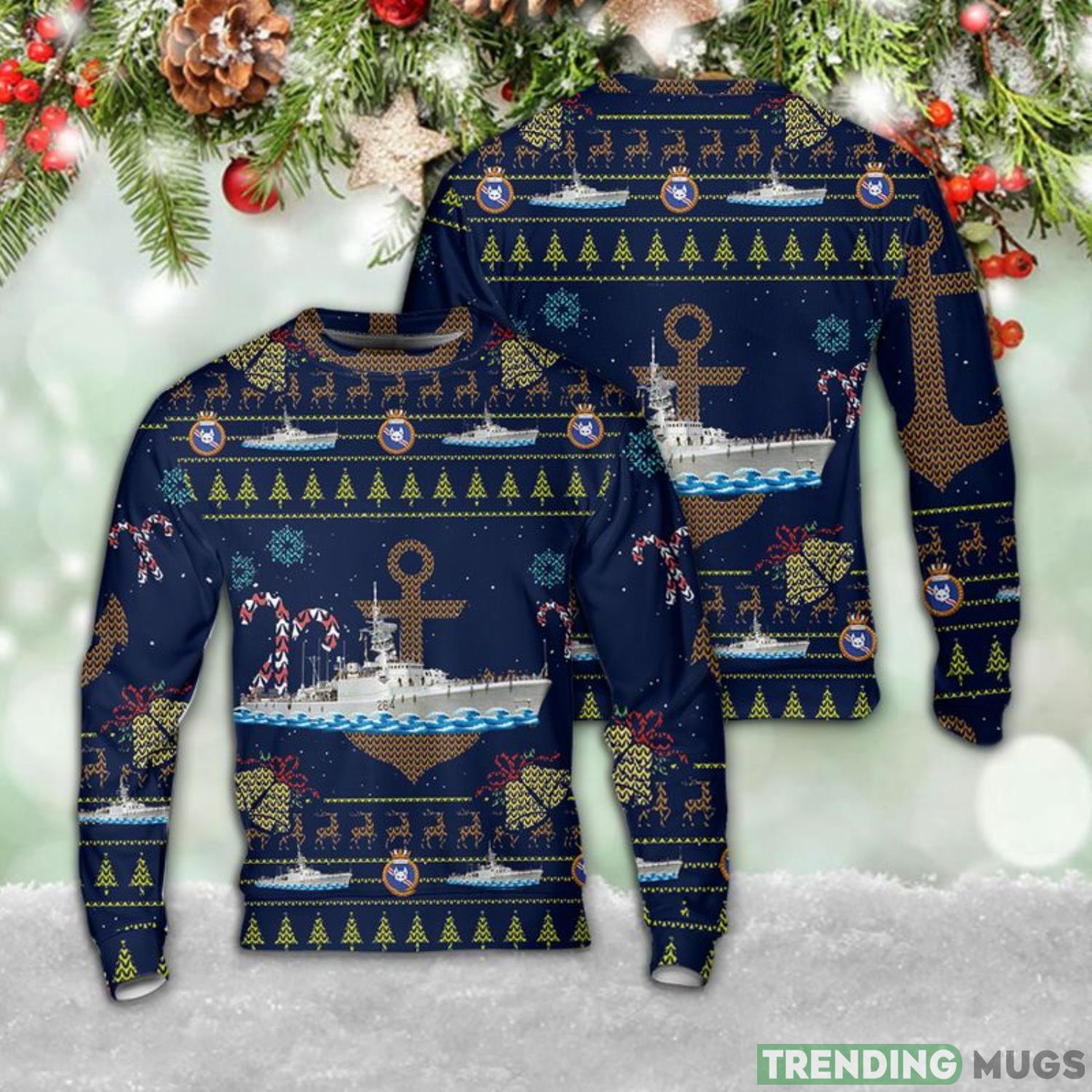 Royal Canadian Navy HMCS Qu'Appelle (DDE 264) Christmas Sweater Gift For Christmas Holiday 3D Sweater Royal Canadian Navy HMCS Qu'Appelle (DDE 264) Christmas Sweater Gift For Christmas Holiday Product Photo 1
