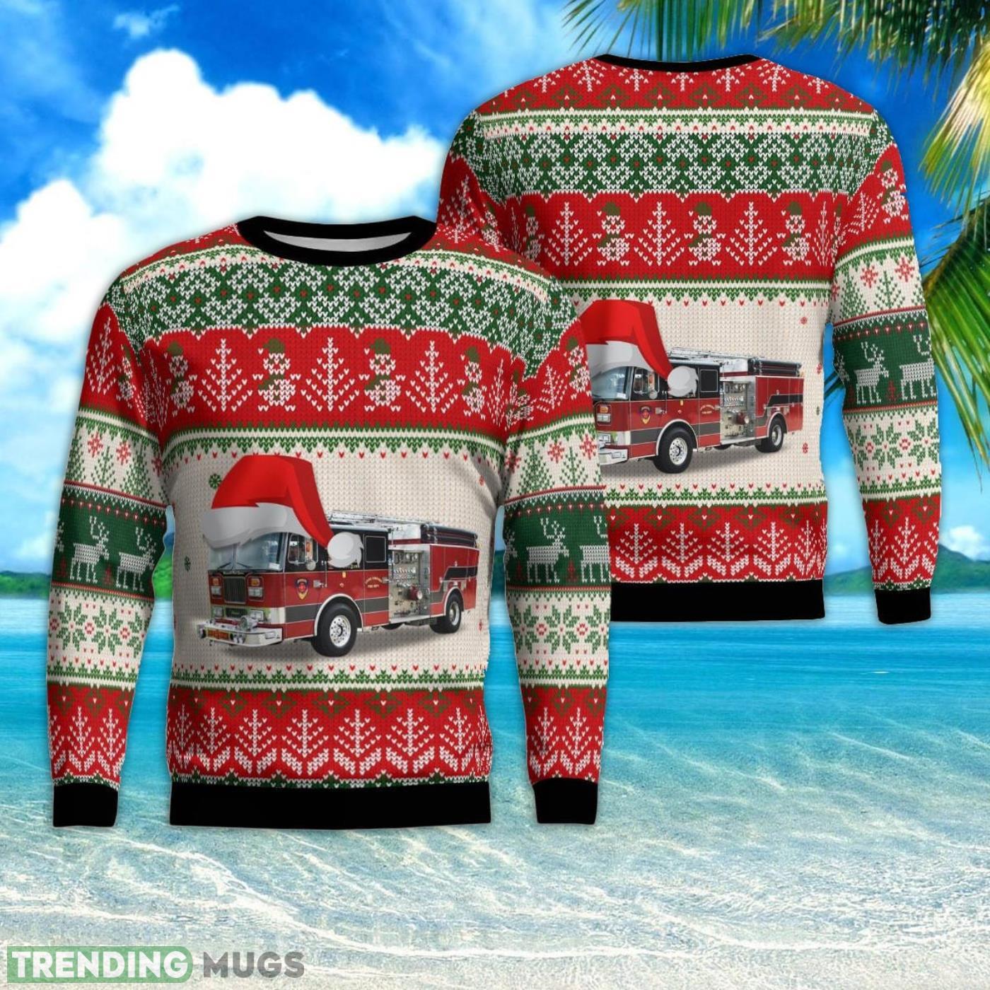 Salisbury, North Carolina, Locke Fire Department AOP 3D Ugly Christmas Sweater Product Photo 1 Salisbury, North Carolina, Locke Fire Department AOP 3D Ugly Christmas Sweater Product Photo 1